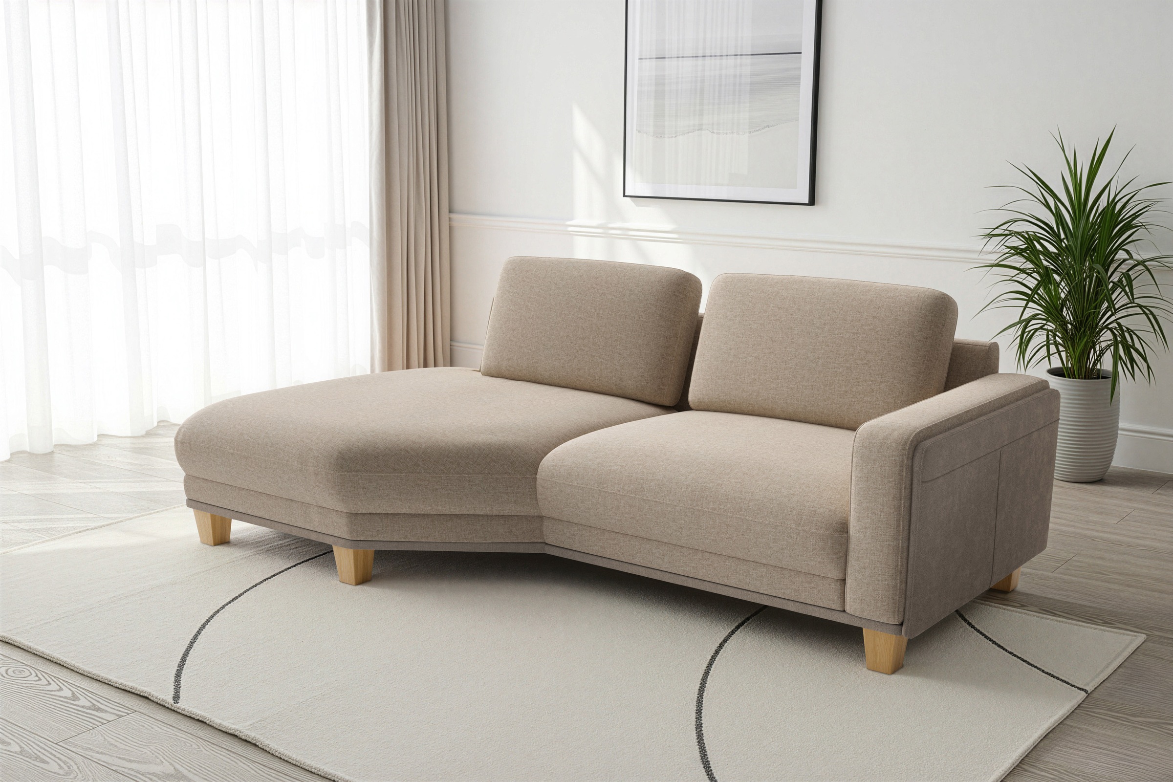 sit&more Ecksofa »Concept« Modernes Sofa in drei Fussfarben zur Auswahl