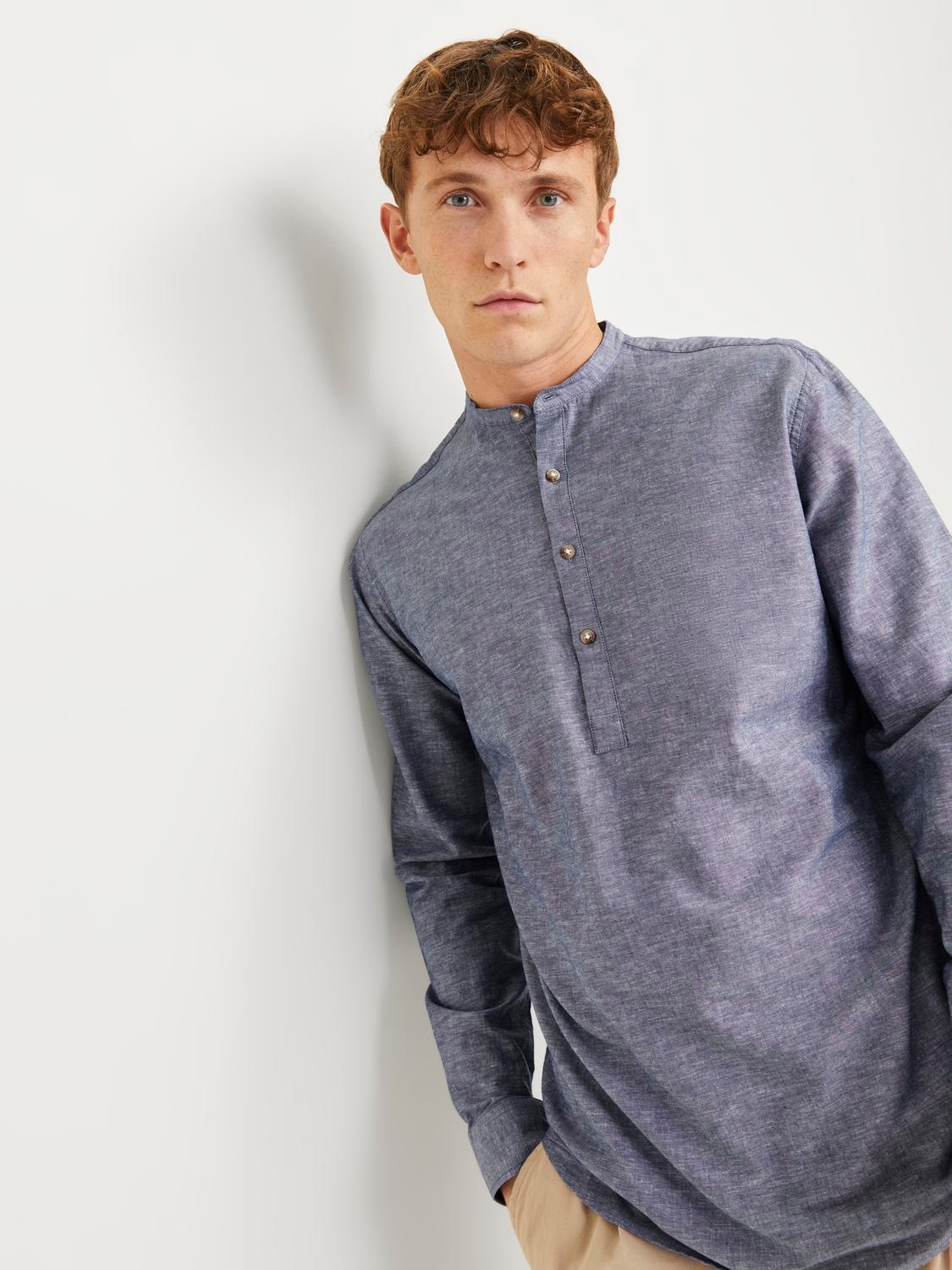 Jack & Jones Langarmhemd »JJESUMMER TUNIC LINEN BLEND SHIRT LS SN«