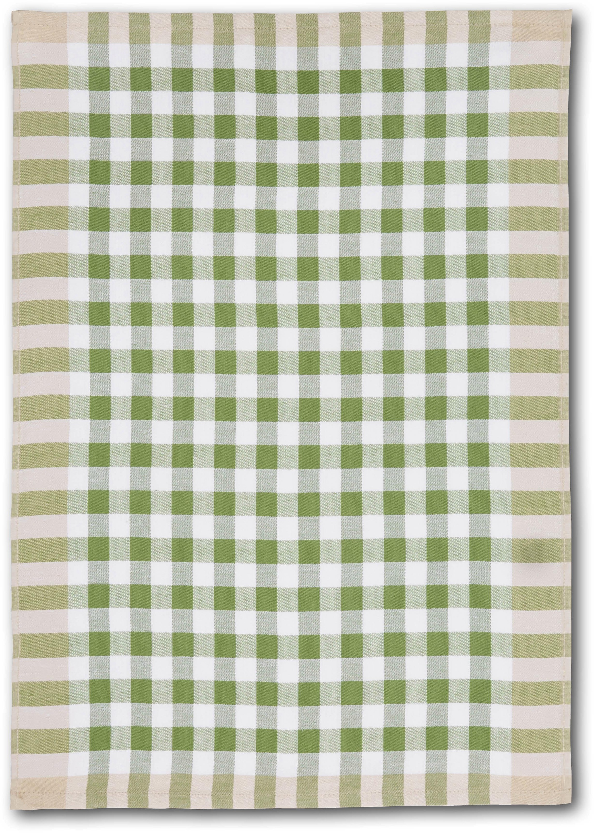 Dyckhoff Geschirrtuch »KARO, Masse je Tuch ca. 50x70 cm«, (Set, 6 tlg.), mit drei verschiedenen Motiven