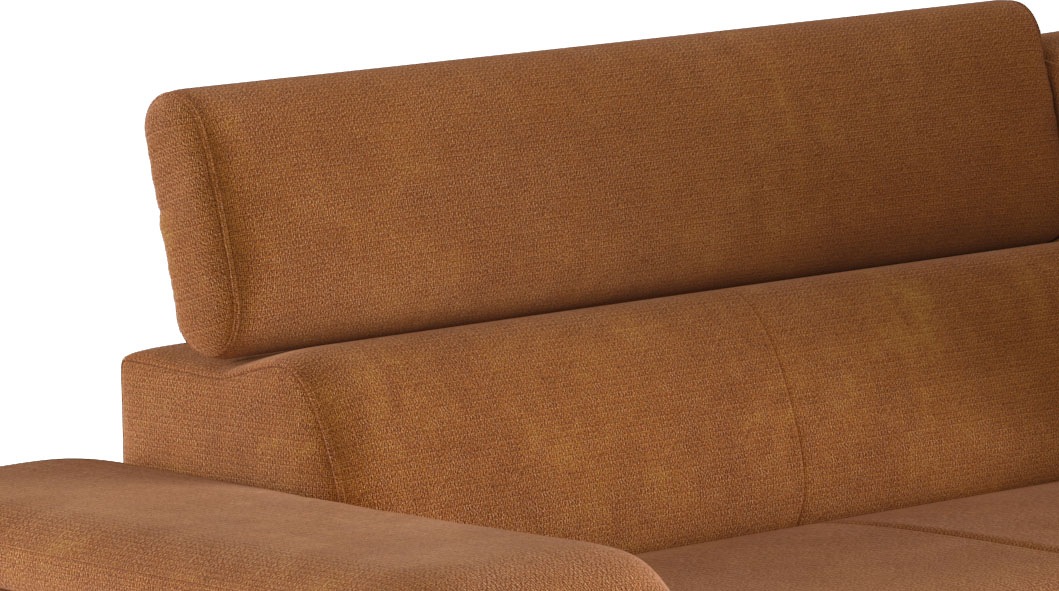 COTTA Canapé d'angle »Emma L-Form« mit Kopfteilverstellung, wahlweise mit Bettfunktion & Bettkasten