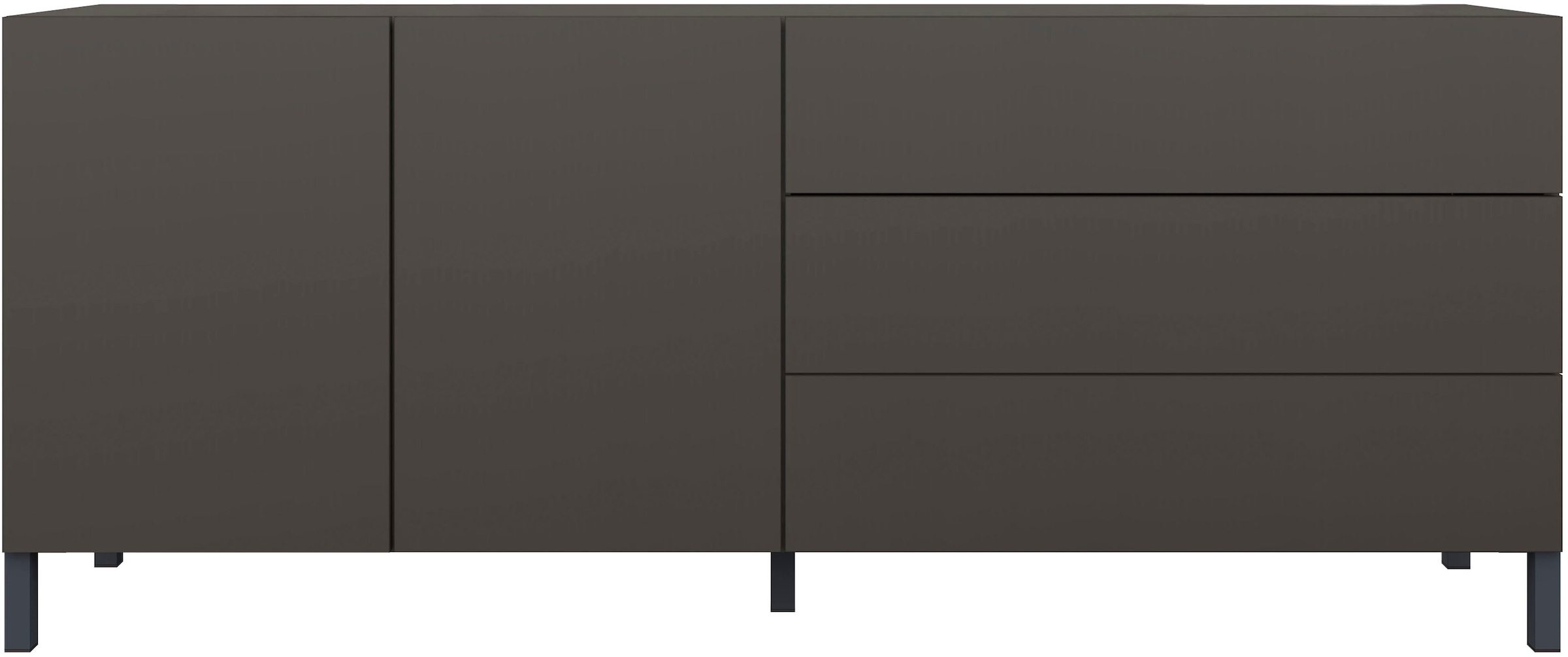 borchardt Möbel Buffet »Sophia, Kommode mit Metallfüssen, 3 Schubkästen, Breite 152 oder 190 cm« 152 ou 190 cm, beaucoup d'espace de rangement, sans poignées, pratique, plusieurs tailles,