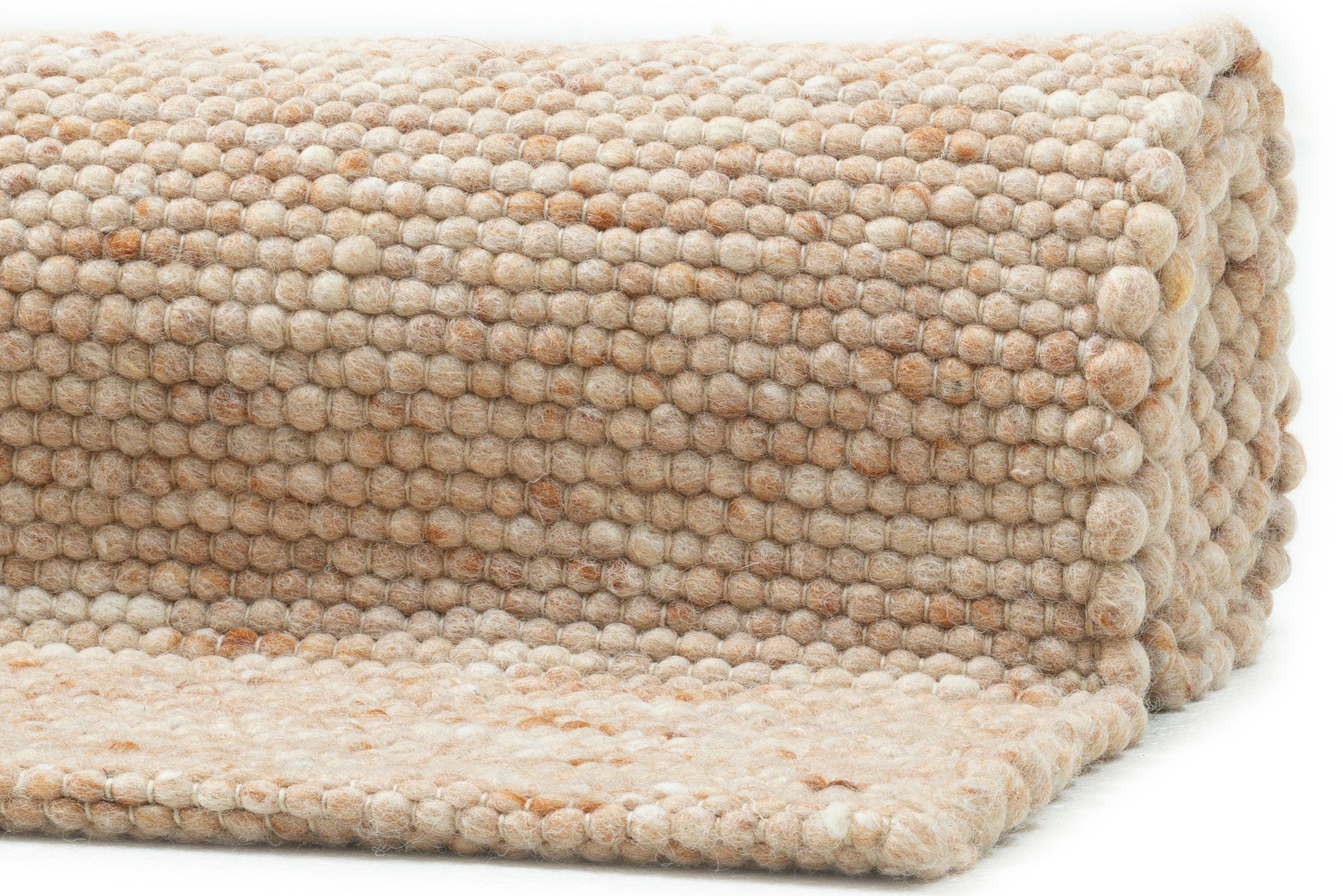 Sansibar Wollteppich »Hörnum«, rechteckig, 12 mm Höhe, Handweb Teppich, meliert, reine gewalkte Wolle, handgewebt