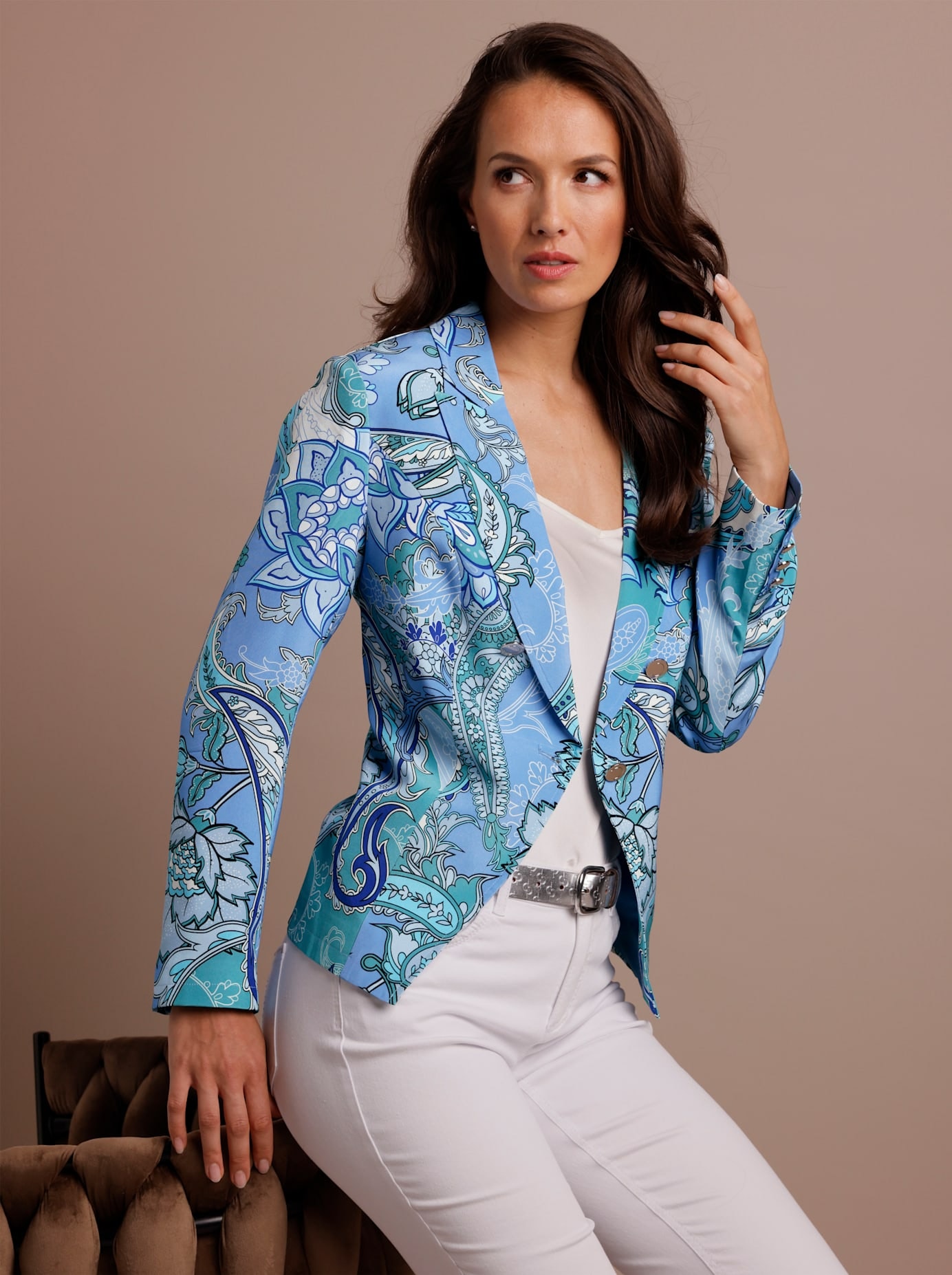 Image of CREATION L PREMIUM Jackenblazer "Seiden-Blazer"