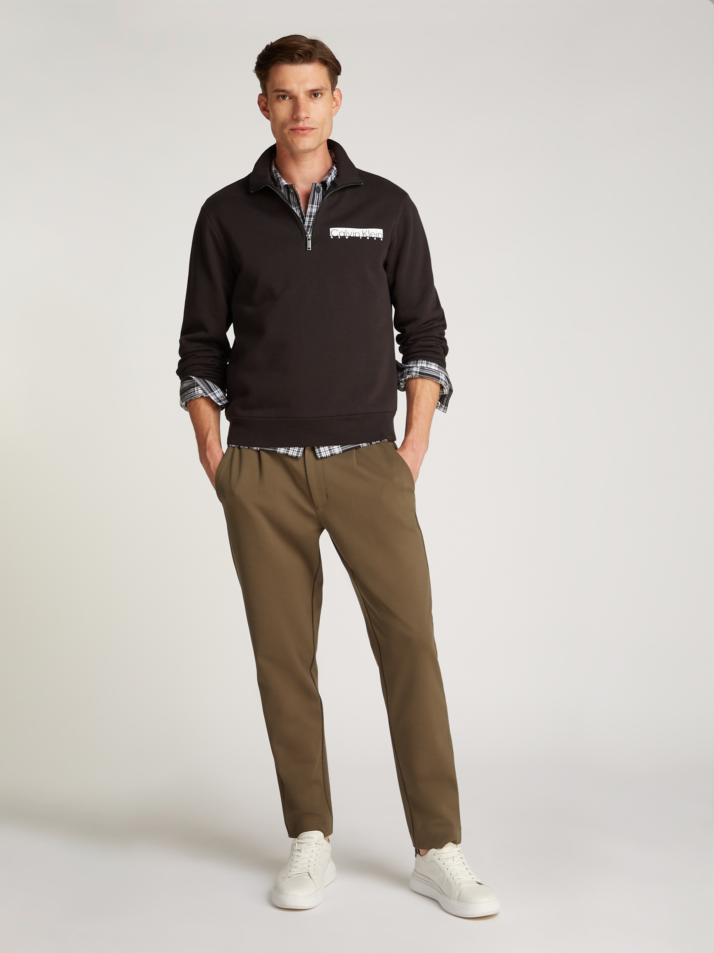 Calvin Klein Sweatshirt »NY CHEST BOX LOGO Q-ZIP«