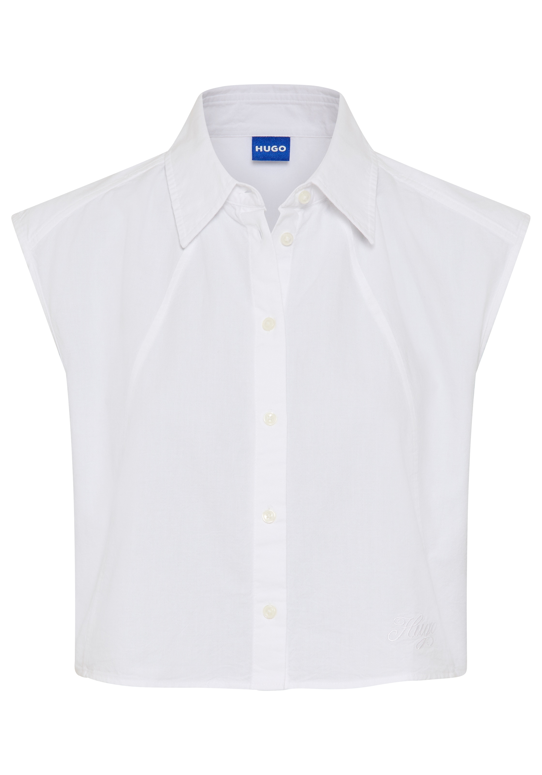 HUGO Blouse chemise »Estate« Longueur raccourcie, sans manches