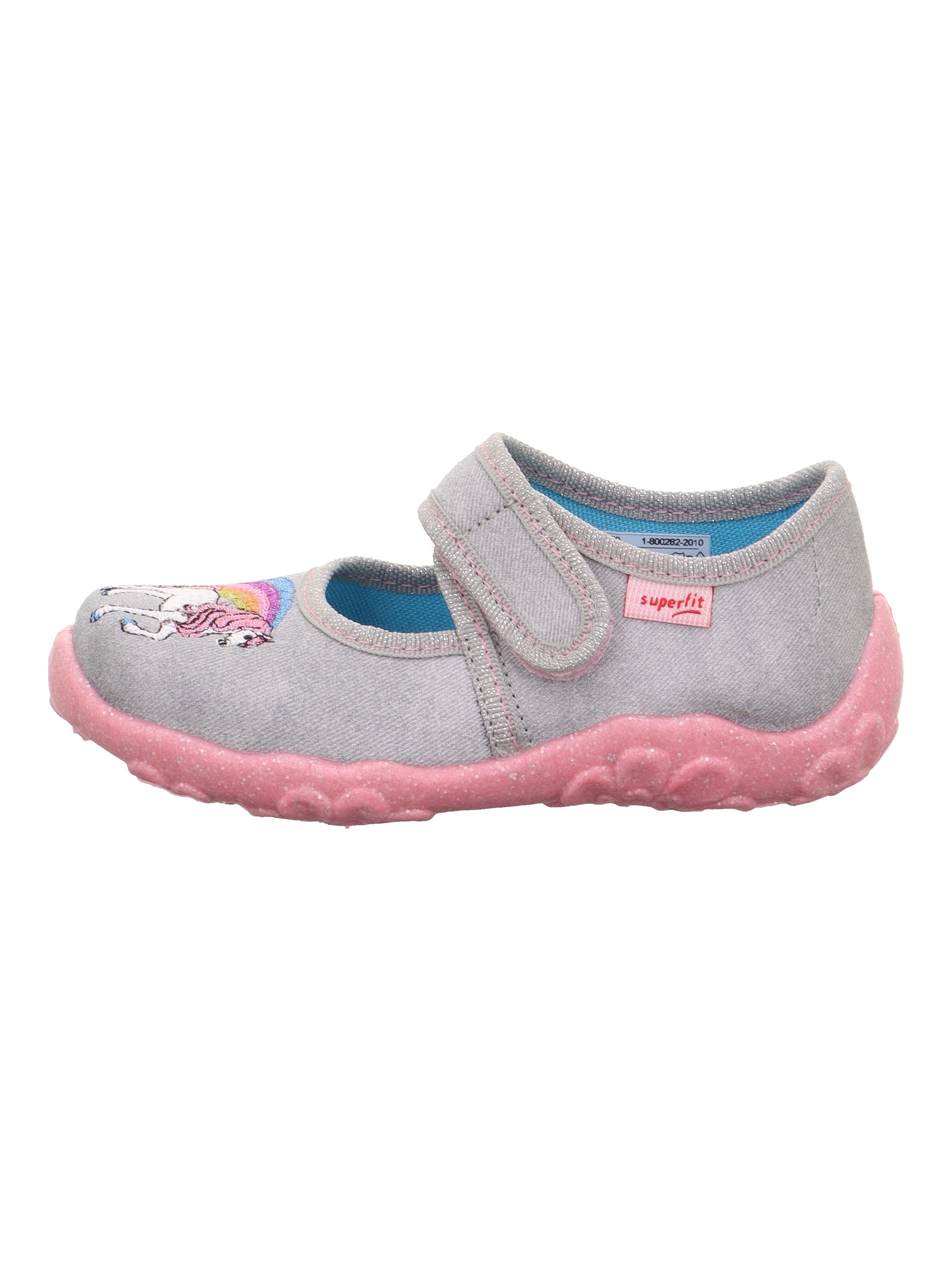 Superfit Hausschuh »BONNY WMS: mittel«  Klettschuh mit Einhornmotiv, Grössenschablone zum Download