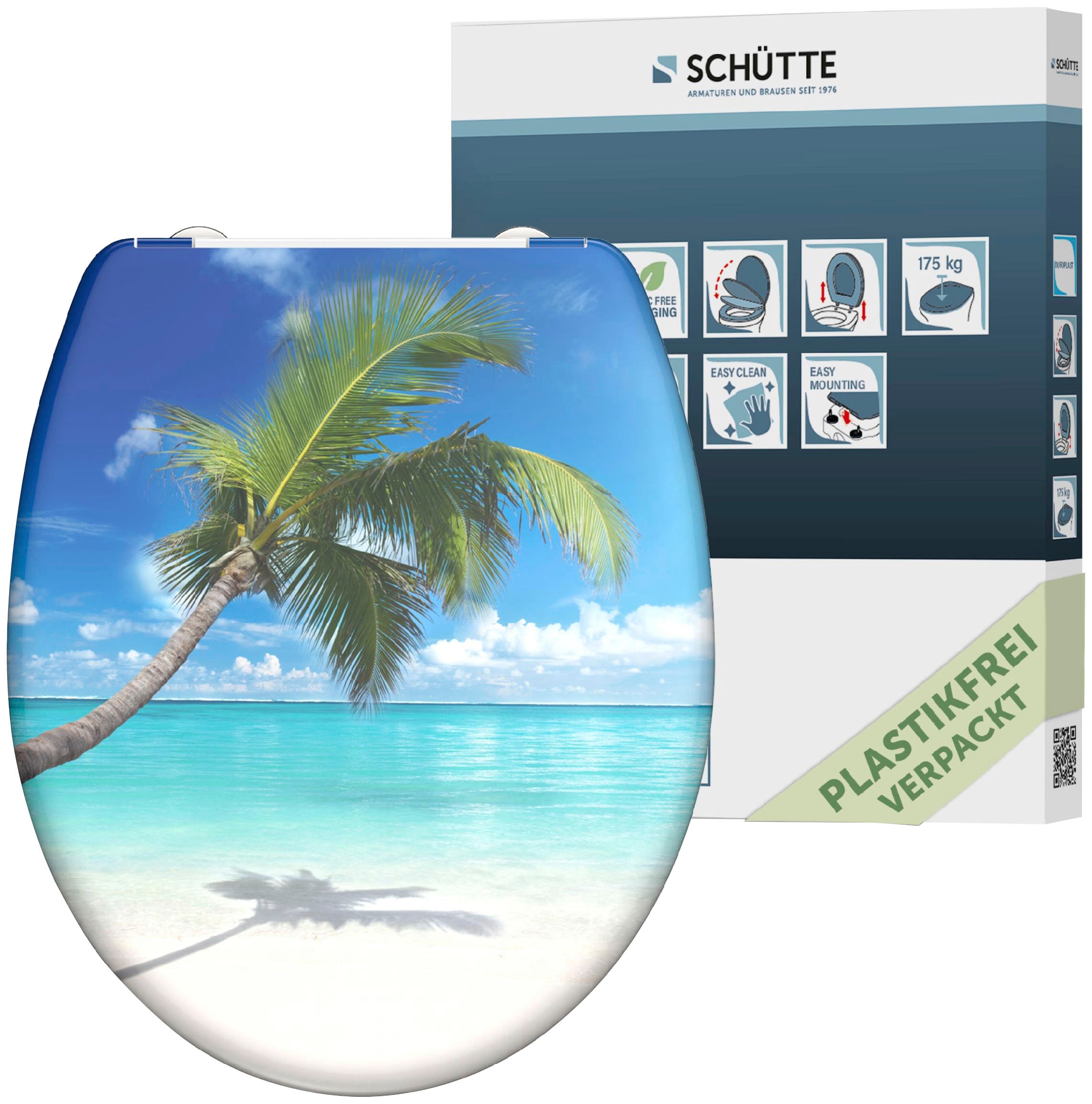 Image of Schütte WC-Sitz "CARRIBEAN" Duroplast, mit Absenkautomatik und Schnellverschluss