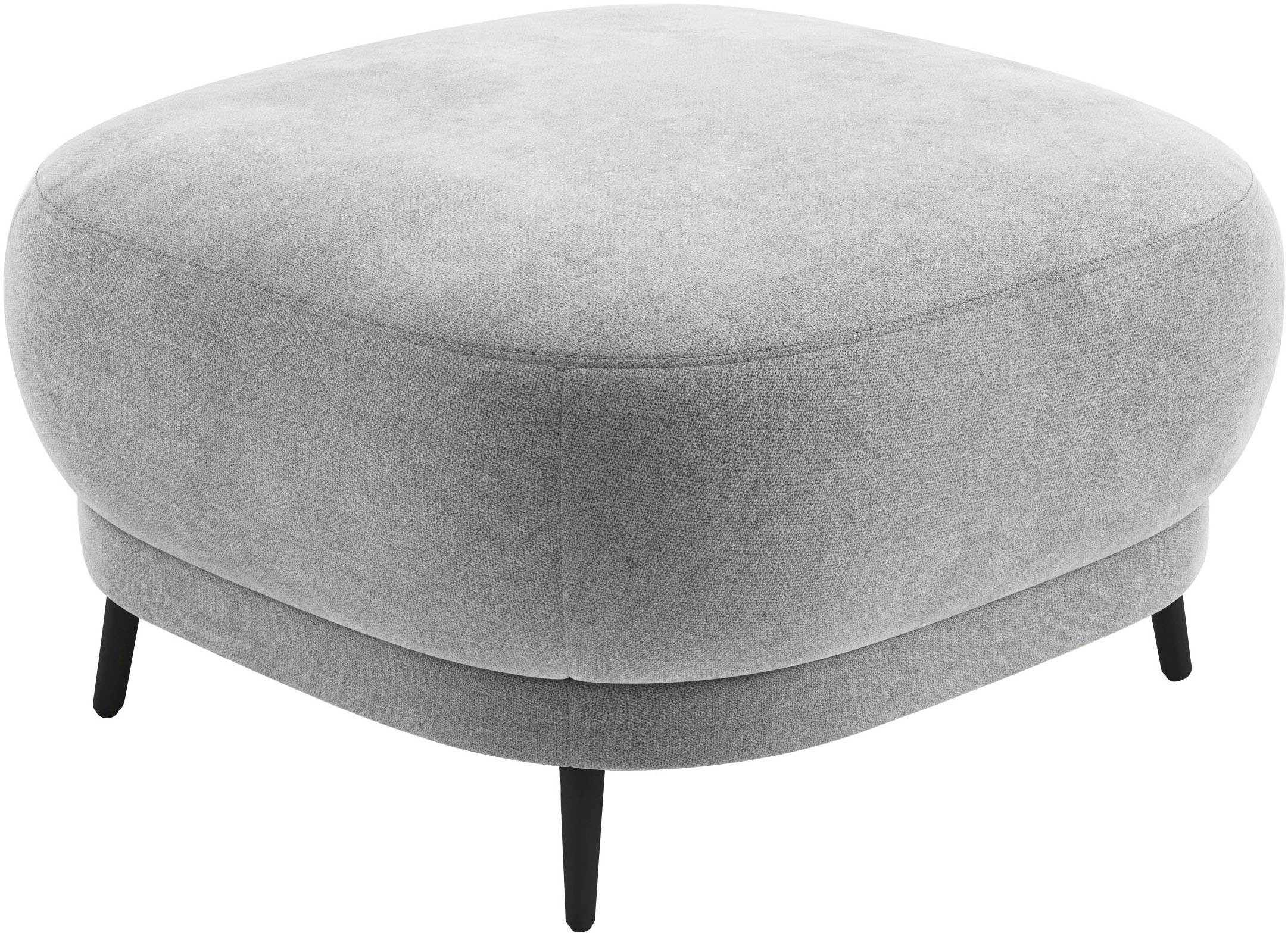 sit&more Polsterhocker »Blues«, mit Metallfüssen, schwarz-matt