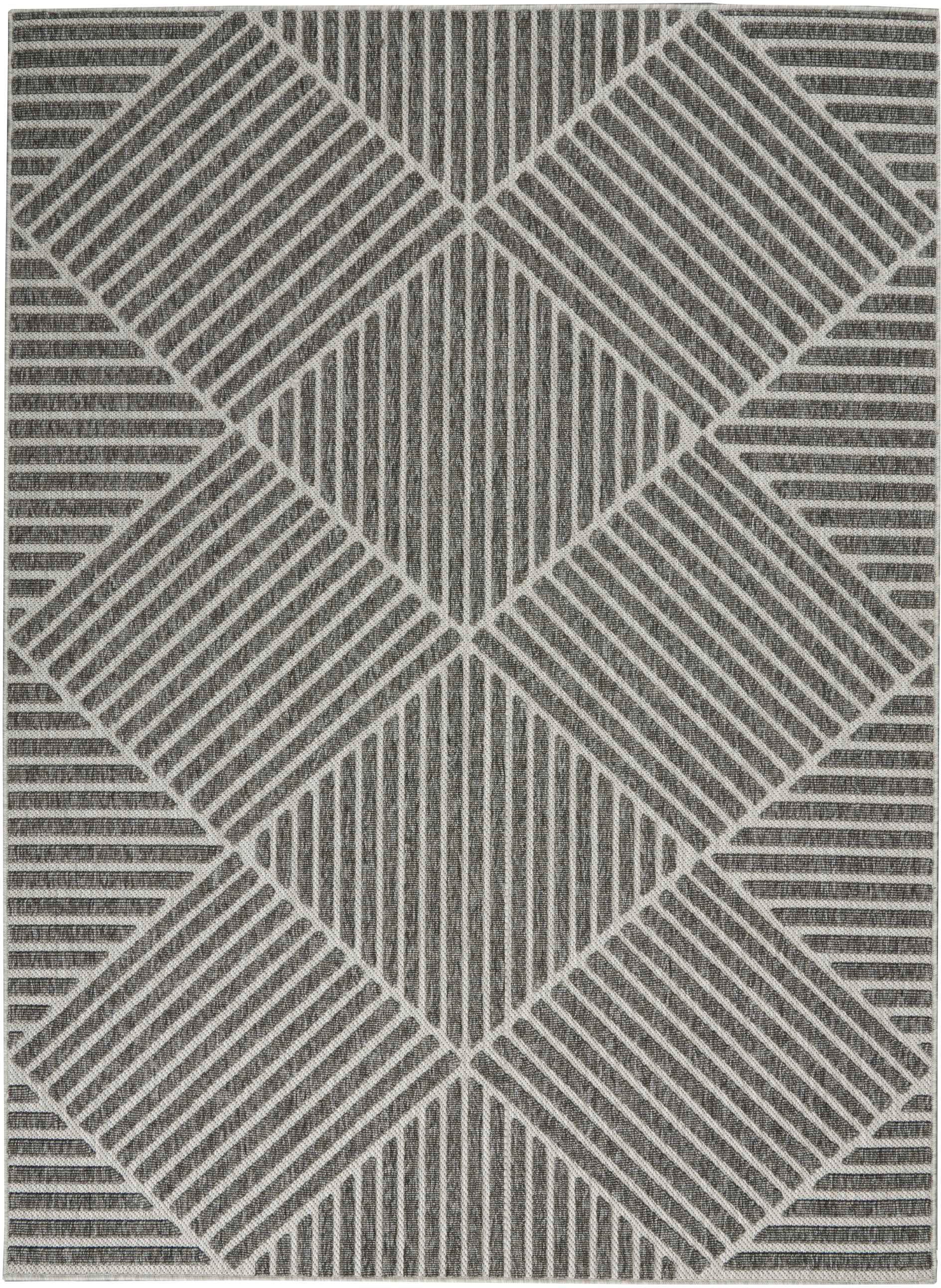 Image of Nourison Teppich »Cozumel CZM05«, rechteckig, 7 mm Höhe, In- und Outdoor geeignet, 3D-Effekt, Wetterfest & UV-beständig, für Balkon, Terrasse und Wintergarten, besonders flach, auch für Küche oder Esszimmer und Wohnzimmer geeignet bei Ackermann Versand Sc