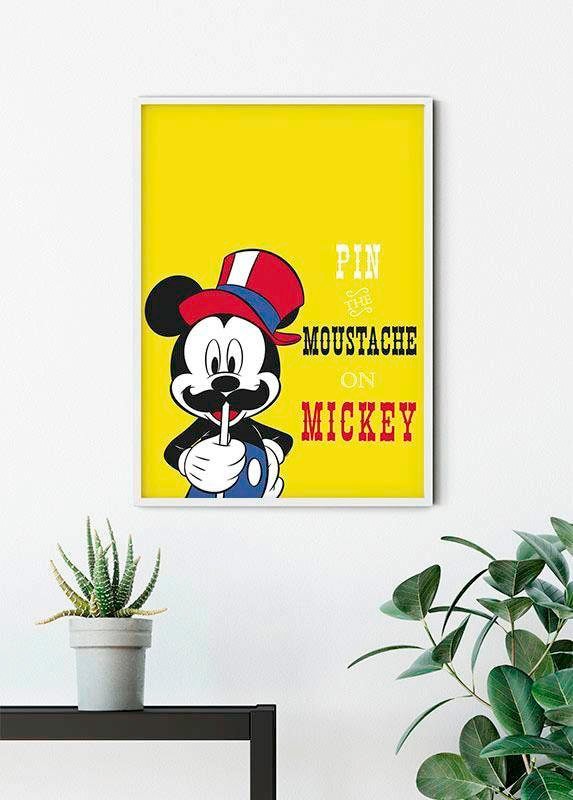 »Mickey auf Komar Mouse ♕ Wohnzimmer Moustache«, (1 Kinderzimmer, Disney, St.), versandkostenfrei Poster Schlafzimmer,