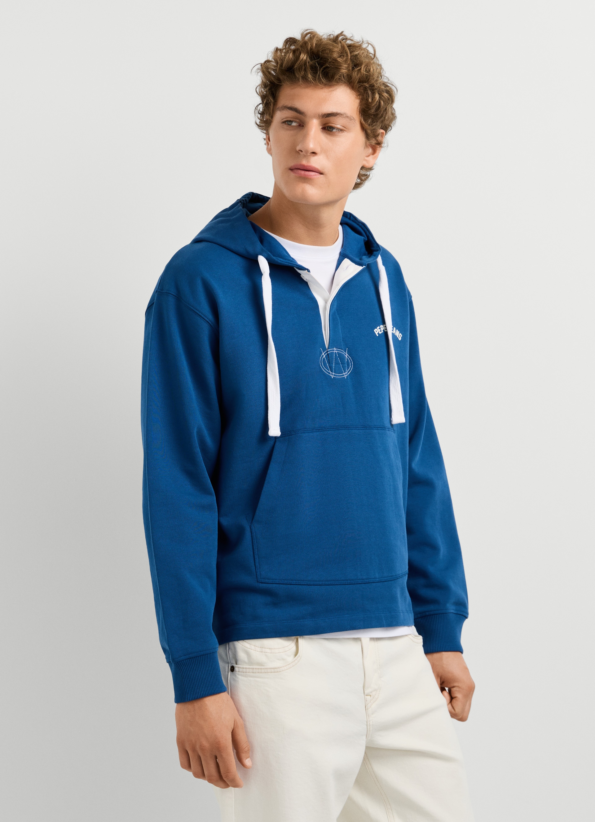 Pepe Jeans Kapuzensweatshirt »JOHN HOODIE«, mit Knopfleiste, Baumwoll-Qualität
