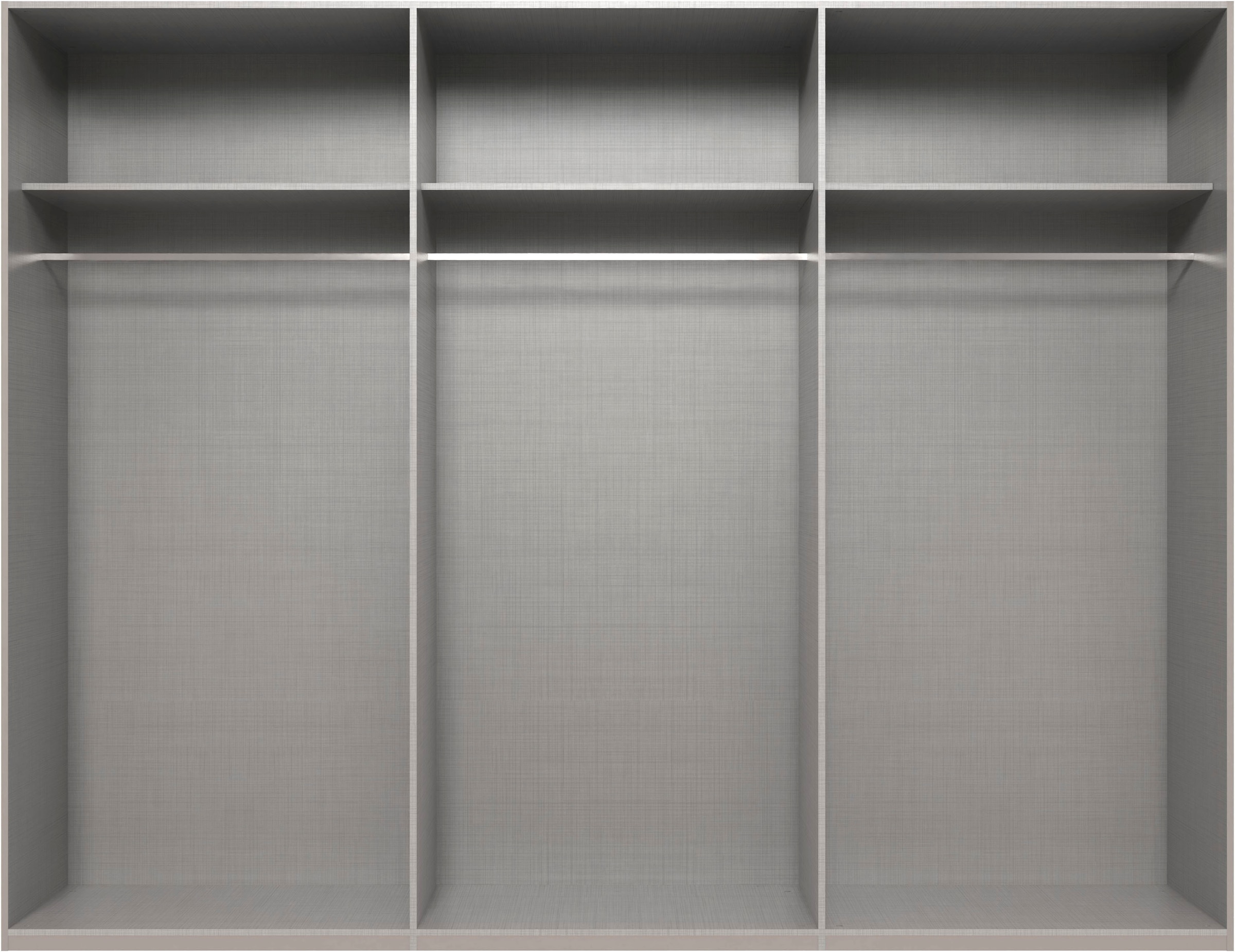 Wimex Kleiderschrank »Mugano, in 5 Breiten und 2 Höhen, Made in Germany«, (in Basic oder Premium Ausstattung mit 2 weiteren Einlegeböden), mit langen Griffstangen aus Metall, wahlweise mit oder ohne Spiegel