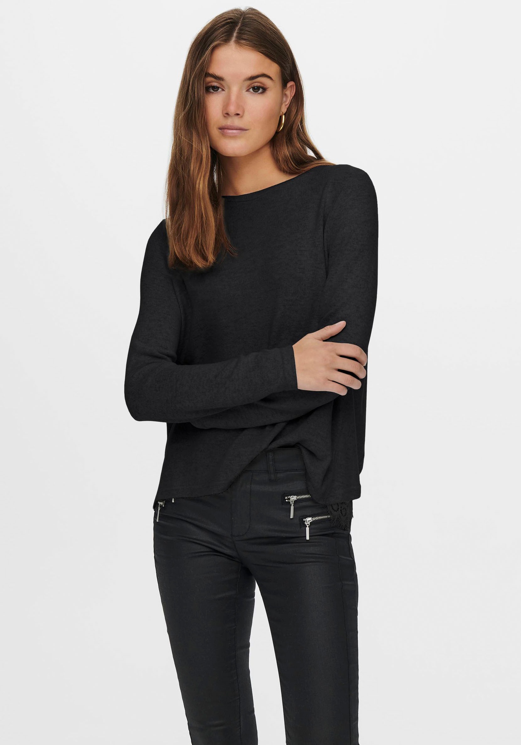 Image of Only Rundhalspullover »ONLMAYEA LIFE«, mit Spitze im Rücken bei Ackermann Versand Schweiz