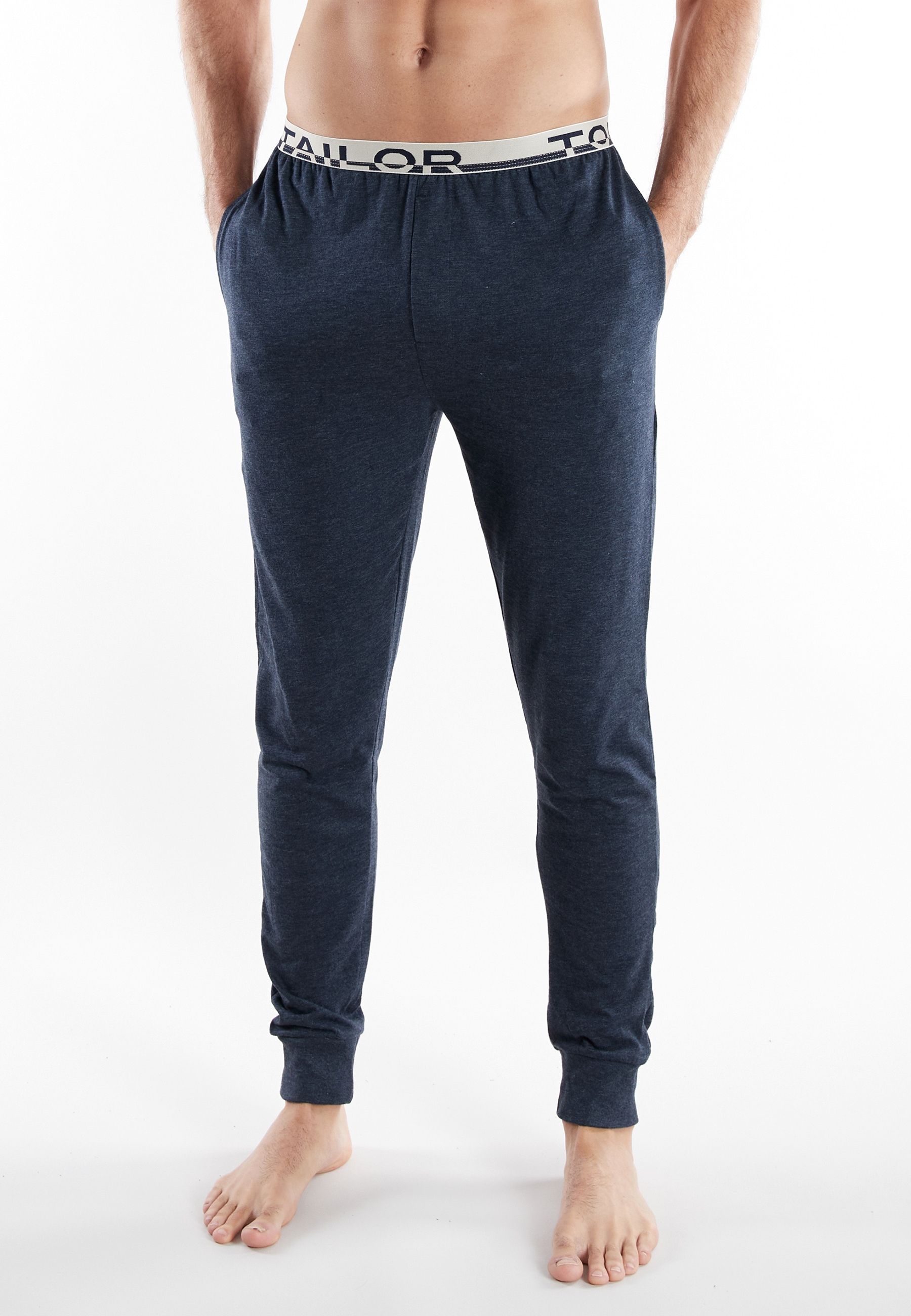 TOM TAILOR Pantalon de pyjama »Brügge«  Logobund, schmaler Fit, Seitentaschen, atmungsaktiv, Baumwollmix