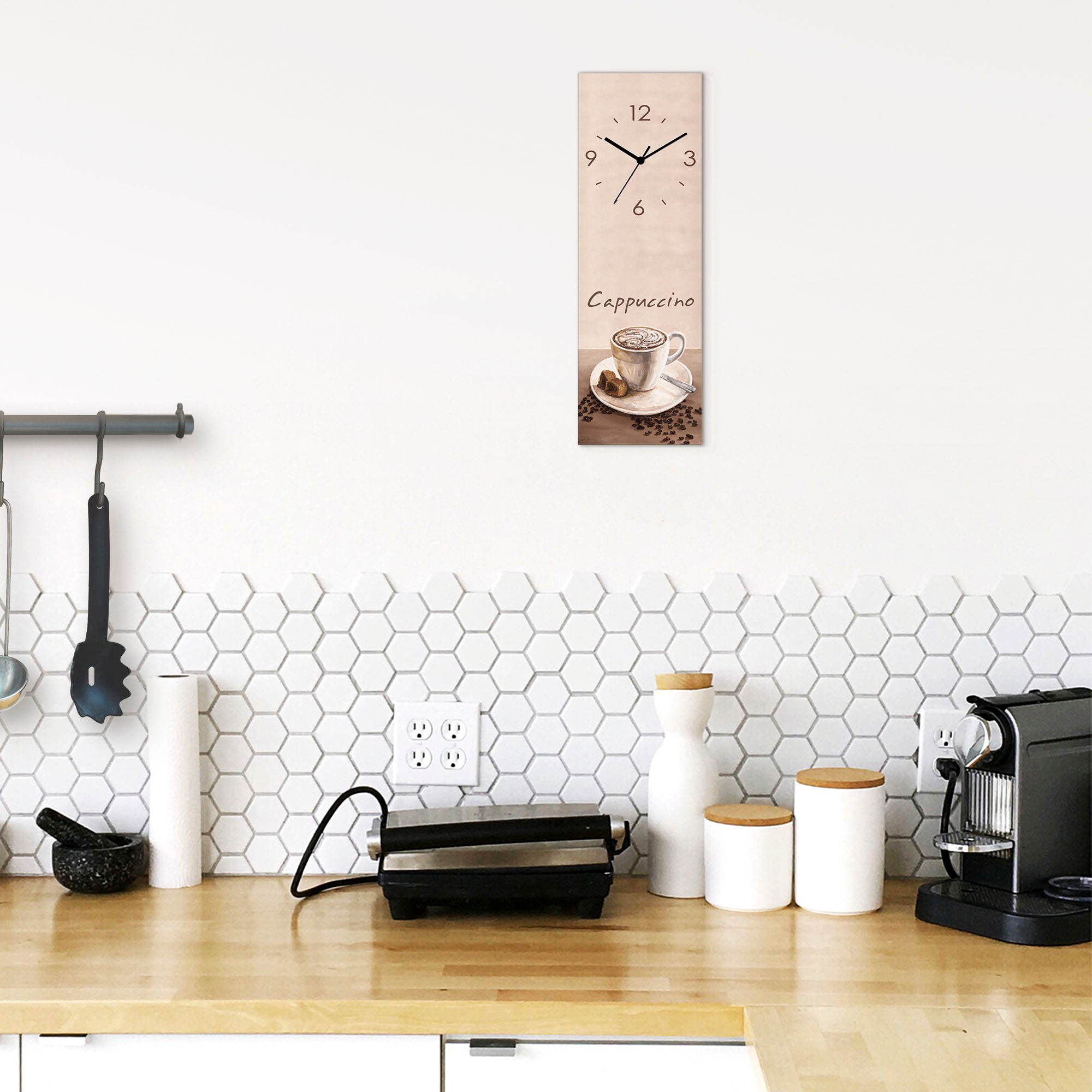 Artland Horloge murale »Cappuccino - Kaffee« wahlweise mit Quarz- oder Funkuhrwerk, lautlos ohne Tickgeräusche