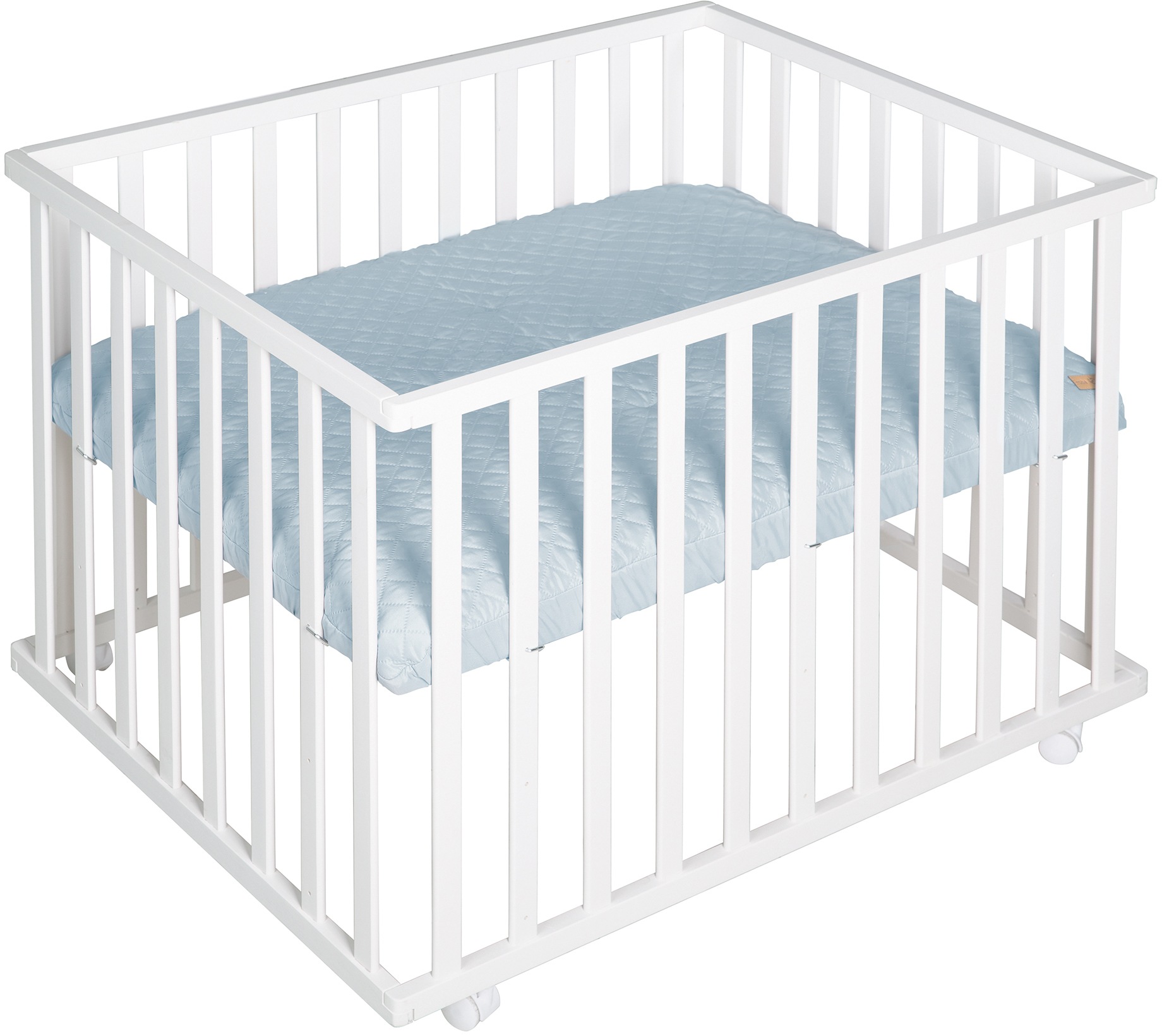 Image of roba® Laufgitter »Style weiss, 75x100 cm«, bis 15 kg, mit Laufgittereinlage hellblau/sky bei Ackermann Versand Schweiz