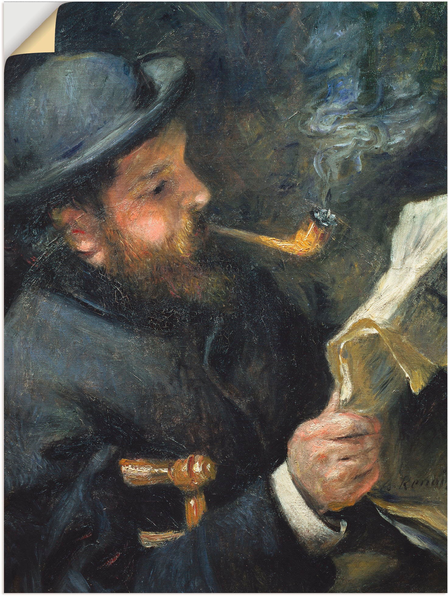 Image of Artland Wandbild »Bildnis Claude Monet mit Pfeife«, Mann, (1 St.), in vielen Grössen & Produktarten -Leinwandbild, Poster, Wandaufkleber / Wandtattoo auch für Badezimmer geeignet bei Ackermann Versand Schweiz