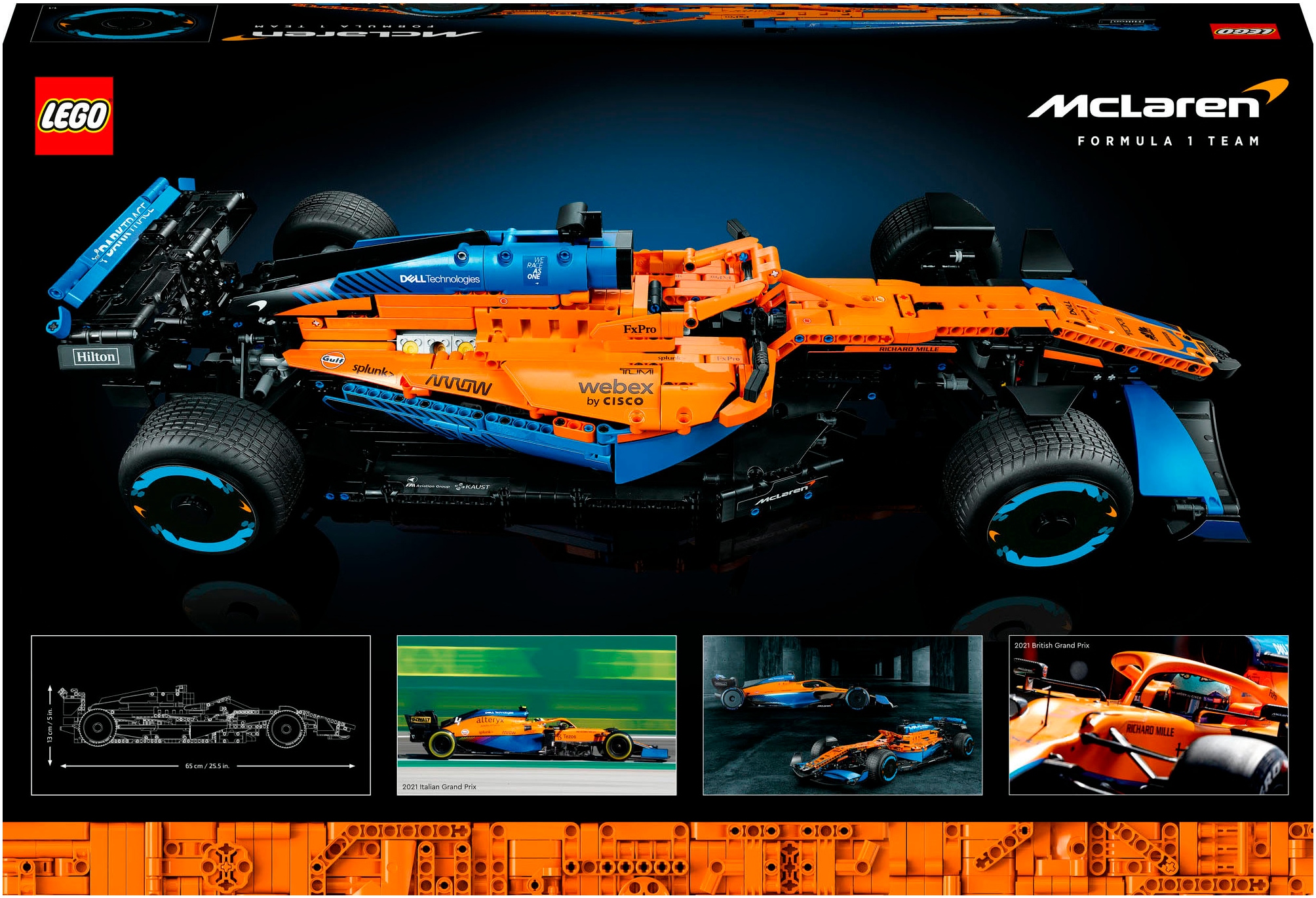 LEGO® Konstruktionsspielsteine »McLaren Formel 1™ Rennwagen (42141), LEGO® Technic«, (1432 St.), Made in Europe