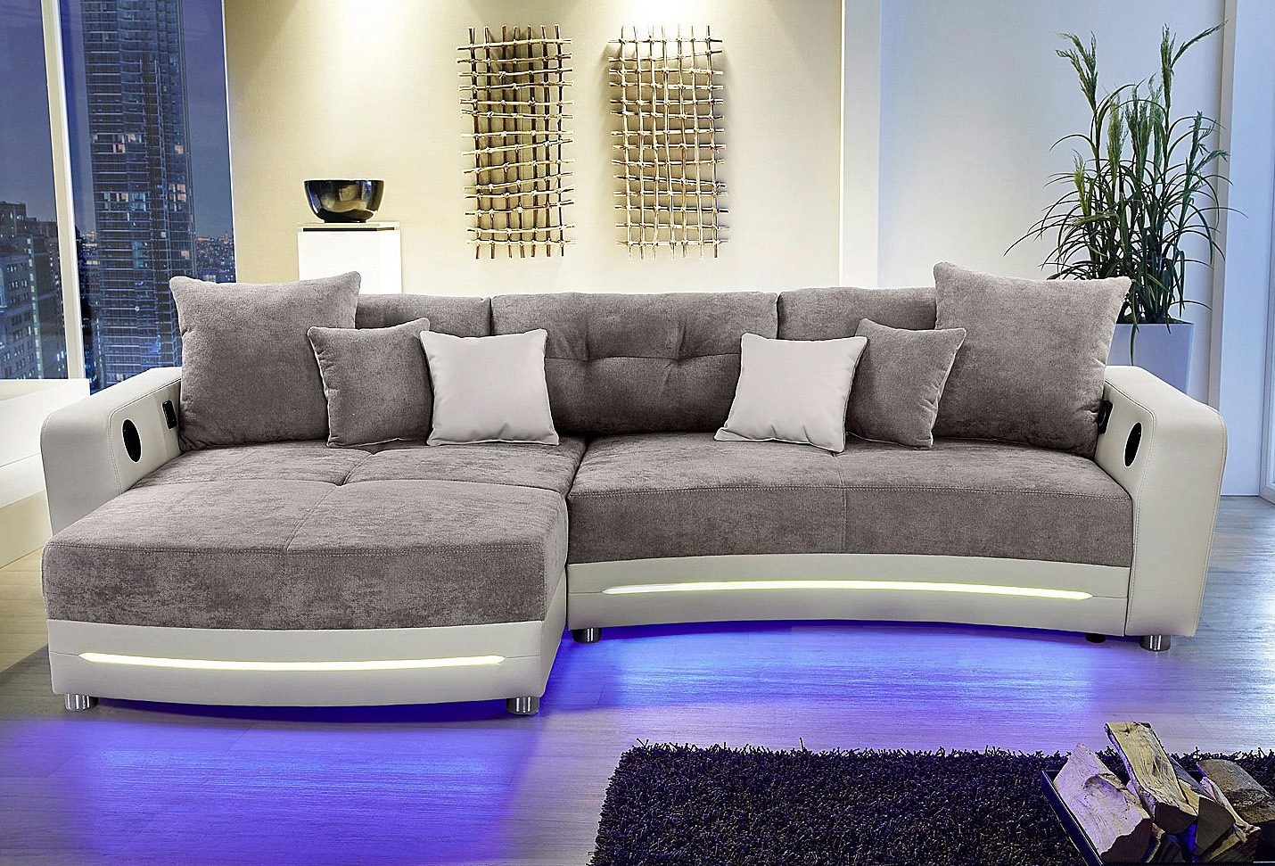 Ecksofa bequem und RGB-LED-Beleuchtung Jockenhöfer Gruppe kaufen »Laredo«, inklusive Bluetooth-Soundsystem