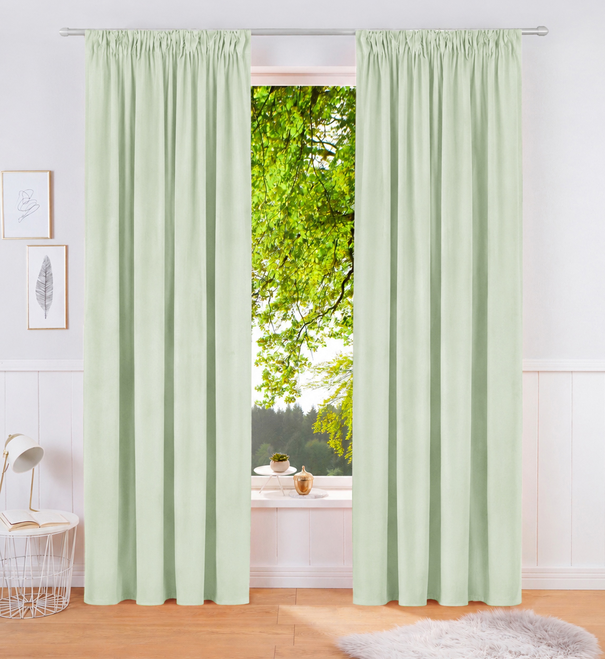 Image of GOODproduct Vorhang "Velvet uni, 2er-Set, Blickdicht" Multifunktionsband 2 Stk. tlg. Blickdichter Samt, 2-er Set, edel, Gardine, multifunktional