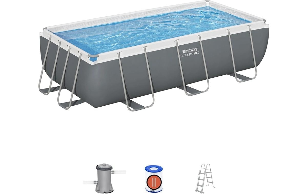 Bestway Jacuzzi »Steel Pro MAX« Rechteckiges Aufstellpool-Set