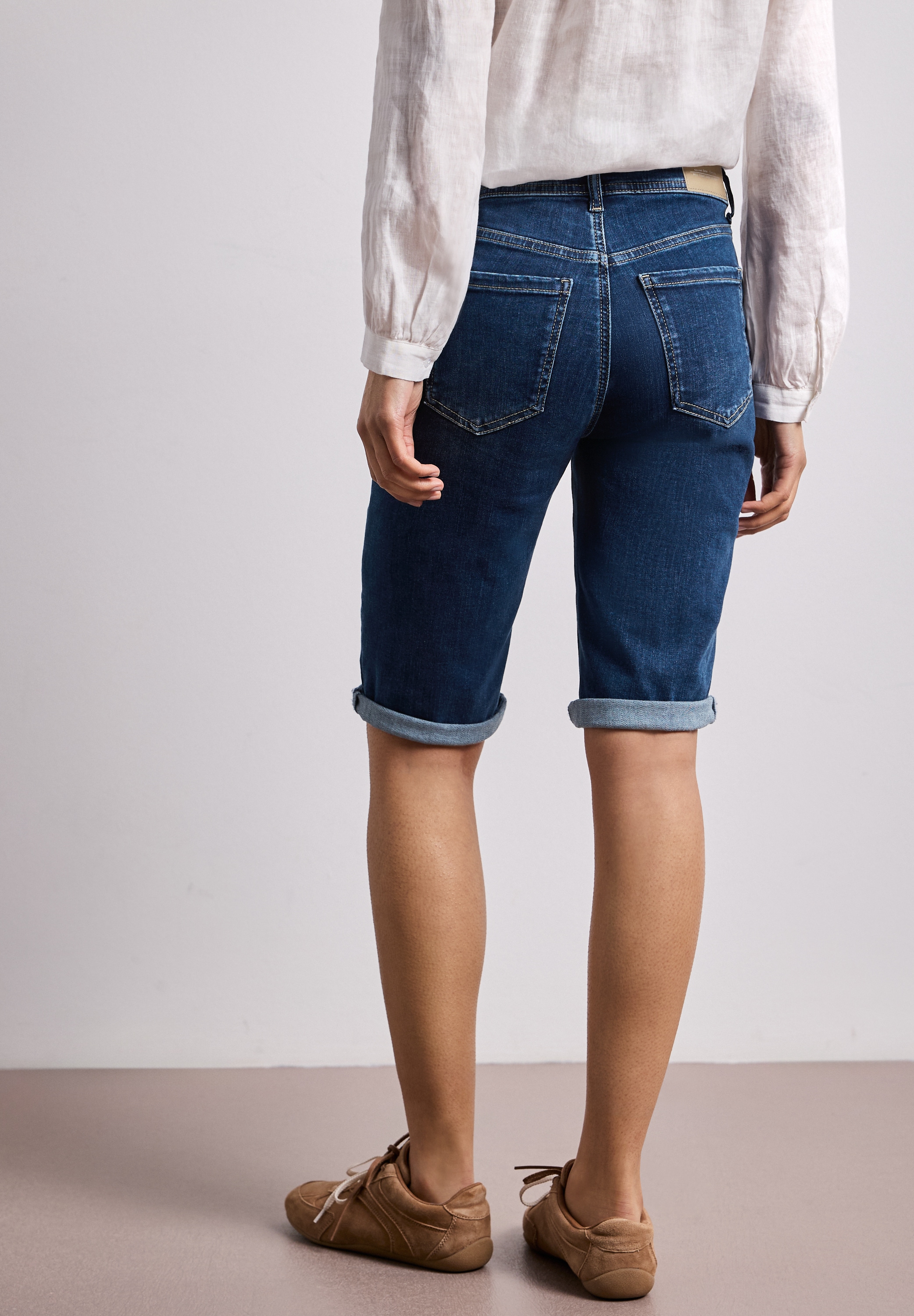 STREET ONE Bermuda »Style Jane«  Bermuda jean slim avec revers