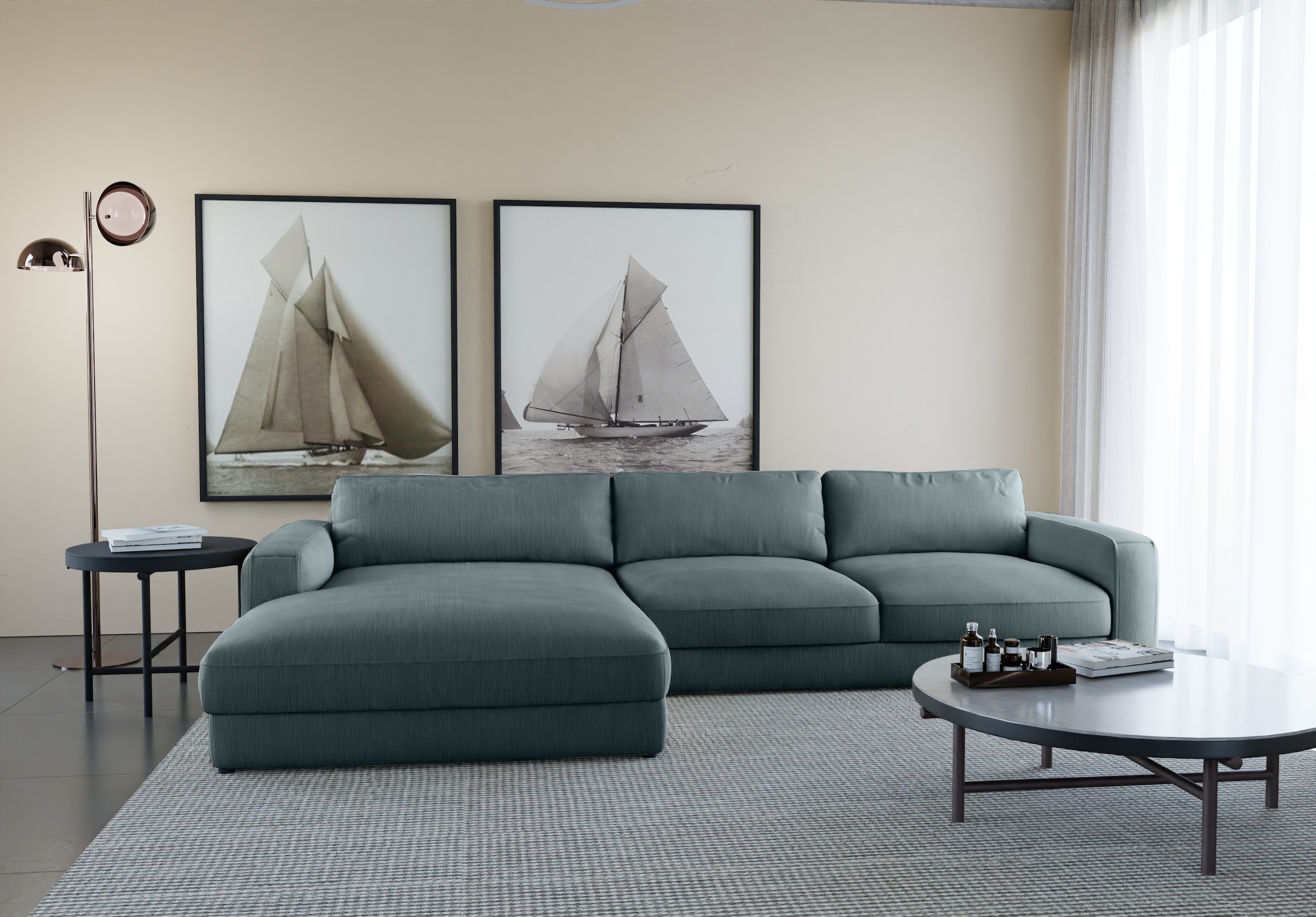 Image of Home affaire Ecksofa "Bloomfield, bequem und elegant, Breite 303cm, L-Form" wahlweise mit Bettfunktion und Bettkasten, Unser Dauertiefpreis