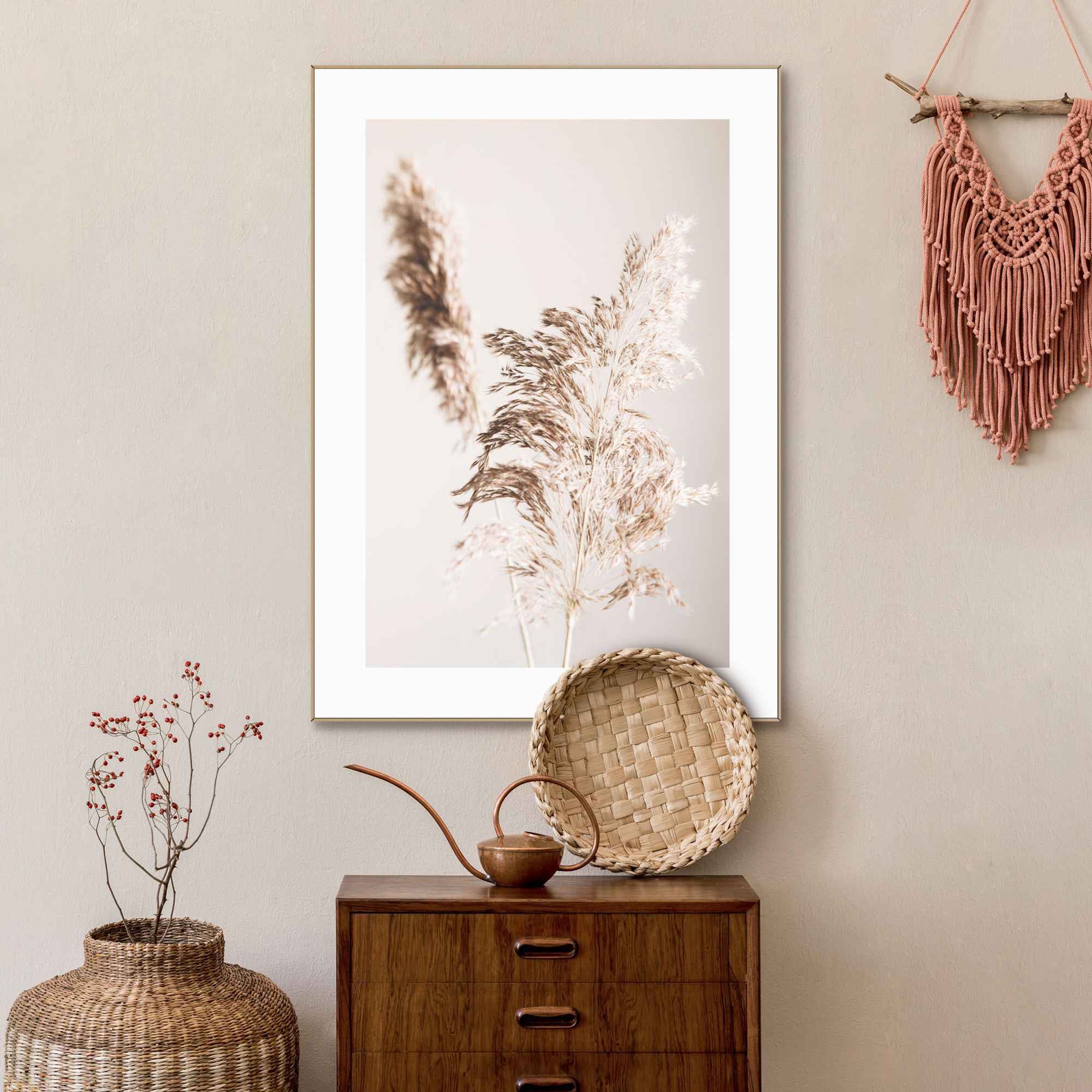 Image of Reinders Bild "Gerahmtes Bild Pampasgras Natur - Pflanze" Pflanzen 1 Stk. tlg.