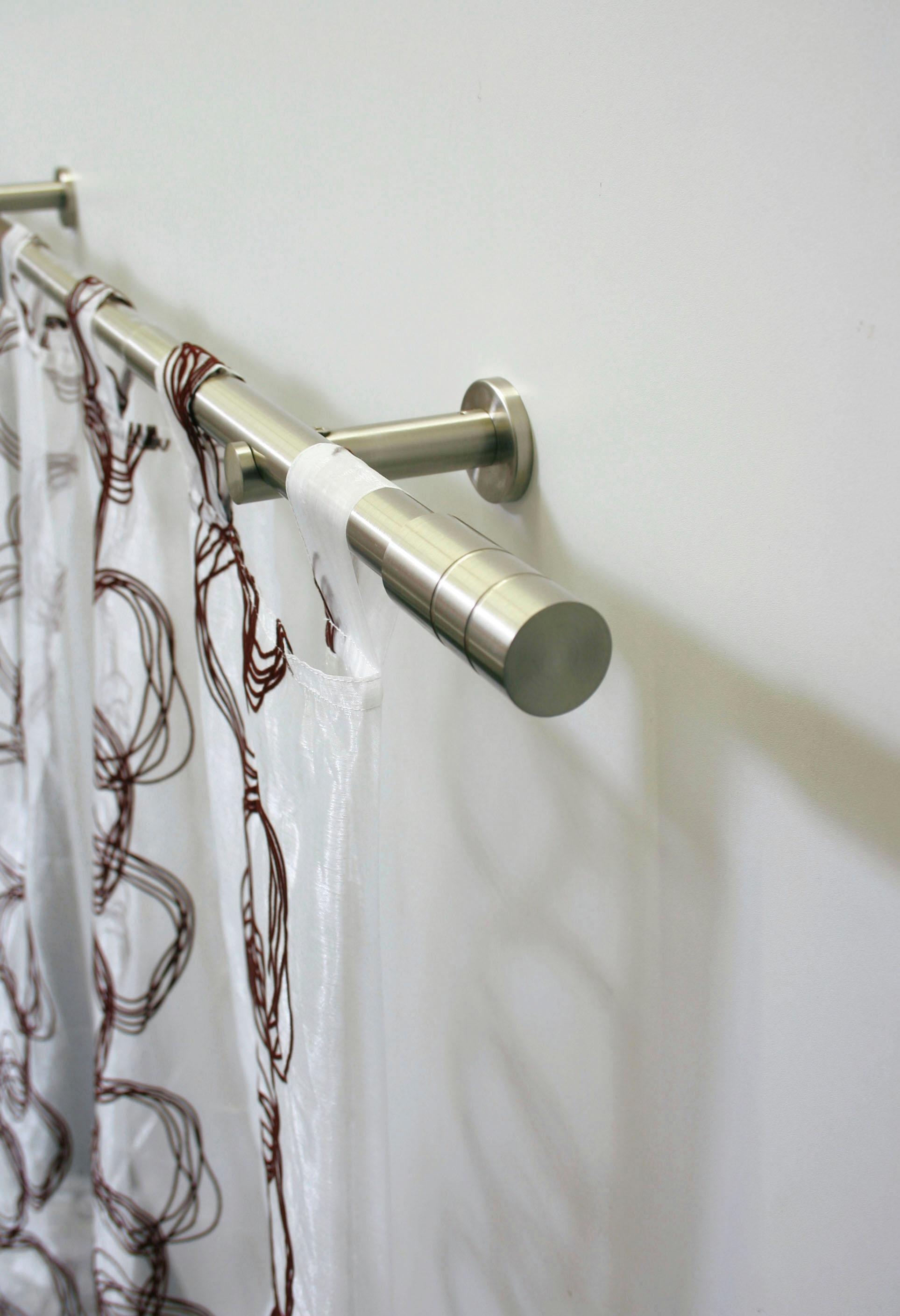 GARDINIA Tringle à rideaux »Set Metall« Ø 20 mm 1 läufig-läufig Fixmass 1-Lauf