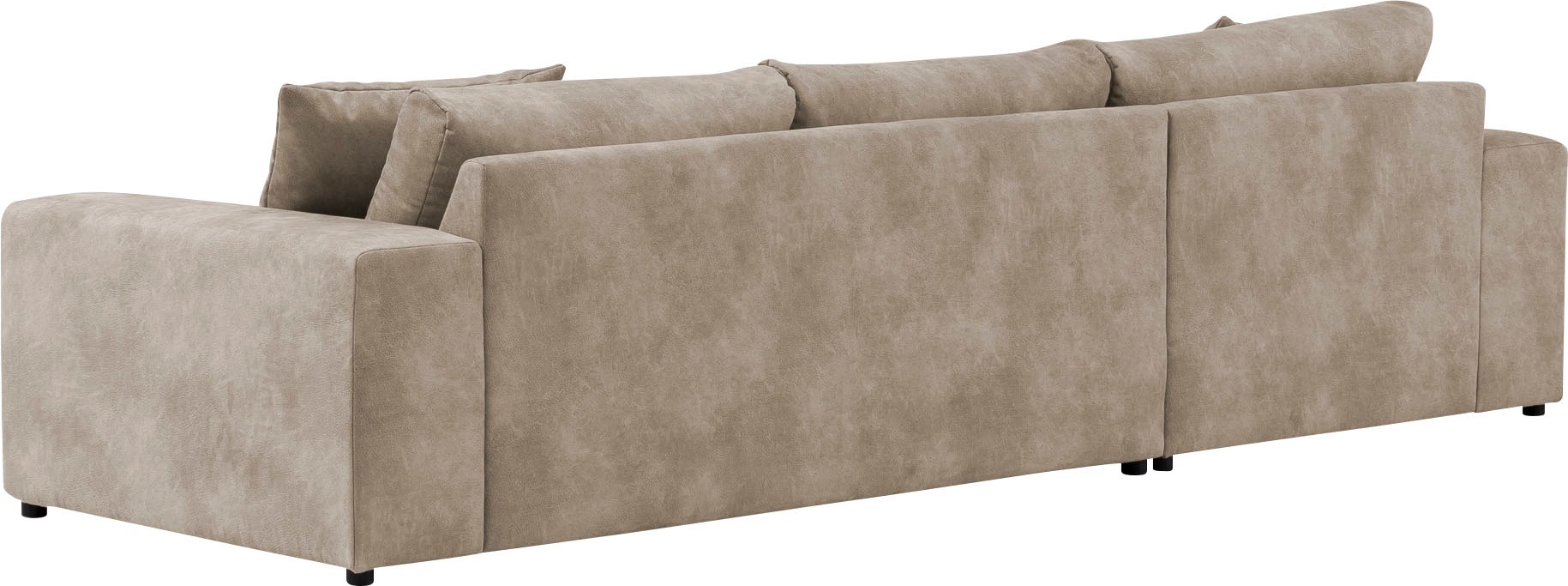 andas Ecksofa »SLEETLAND XXL in Samtvelours oder Vintage-Leder-Optik, L-Form,«, besonders gross und bequem
