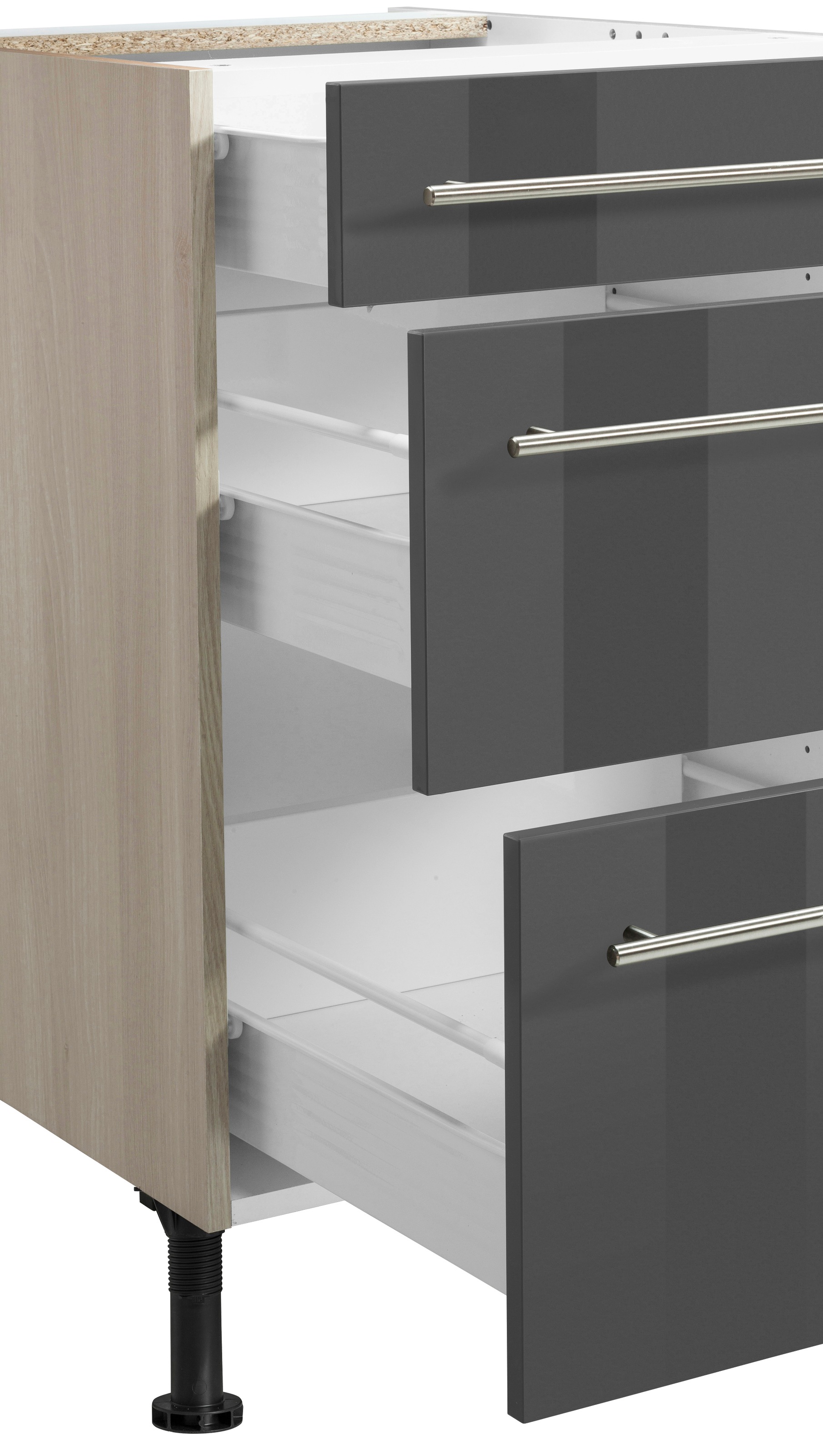 OPTIFIT Unterschrank »Bern«, 50 cm breit, mit Schubkasten und 2 Auszügen, höhenverstellbare Füsse