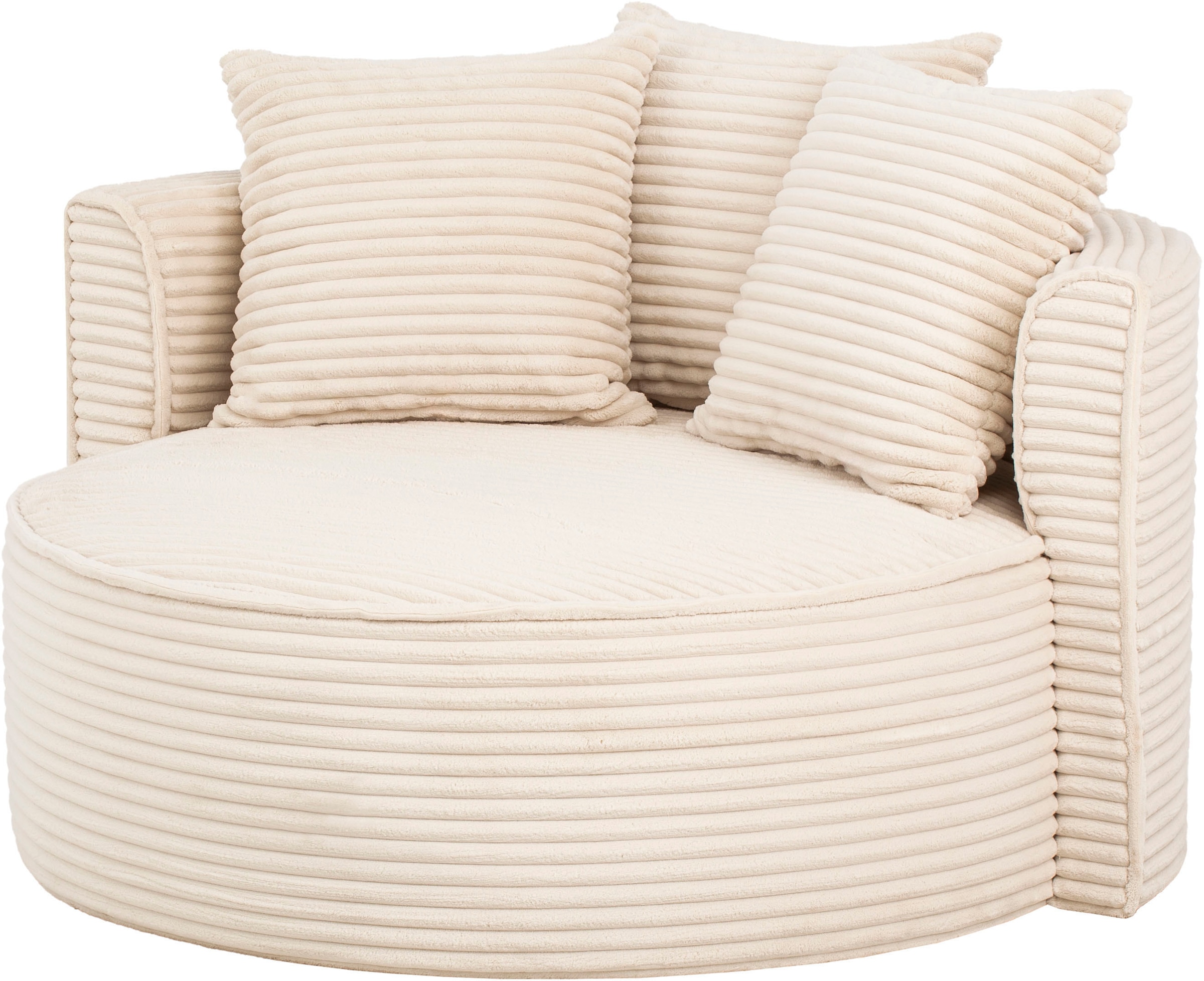 LeGer Home by Lena Gercke XXL-Sessel »Isalie, Lesesessel, Loveseat, inklusive Zierkissen«, extra grosse Sitzfläche, optional mit Hocker, Cord, Samt, Bouclé