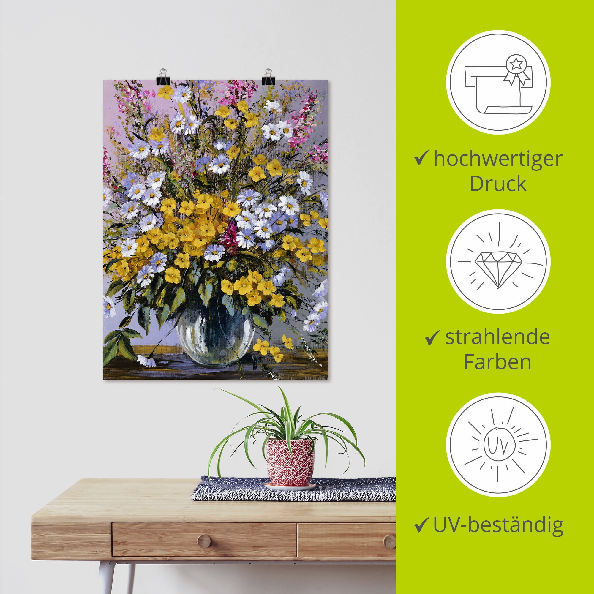 Artland Poster »Gemischter Strauss« Blumen 1 Stk. tlg. ohne Rahmen