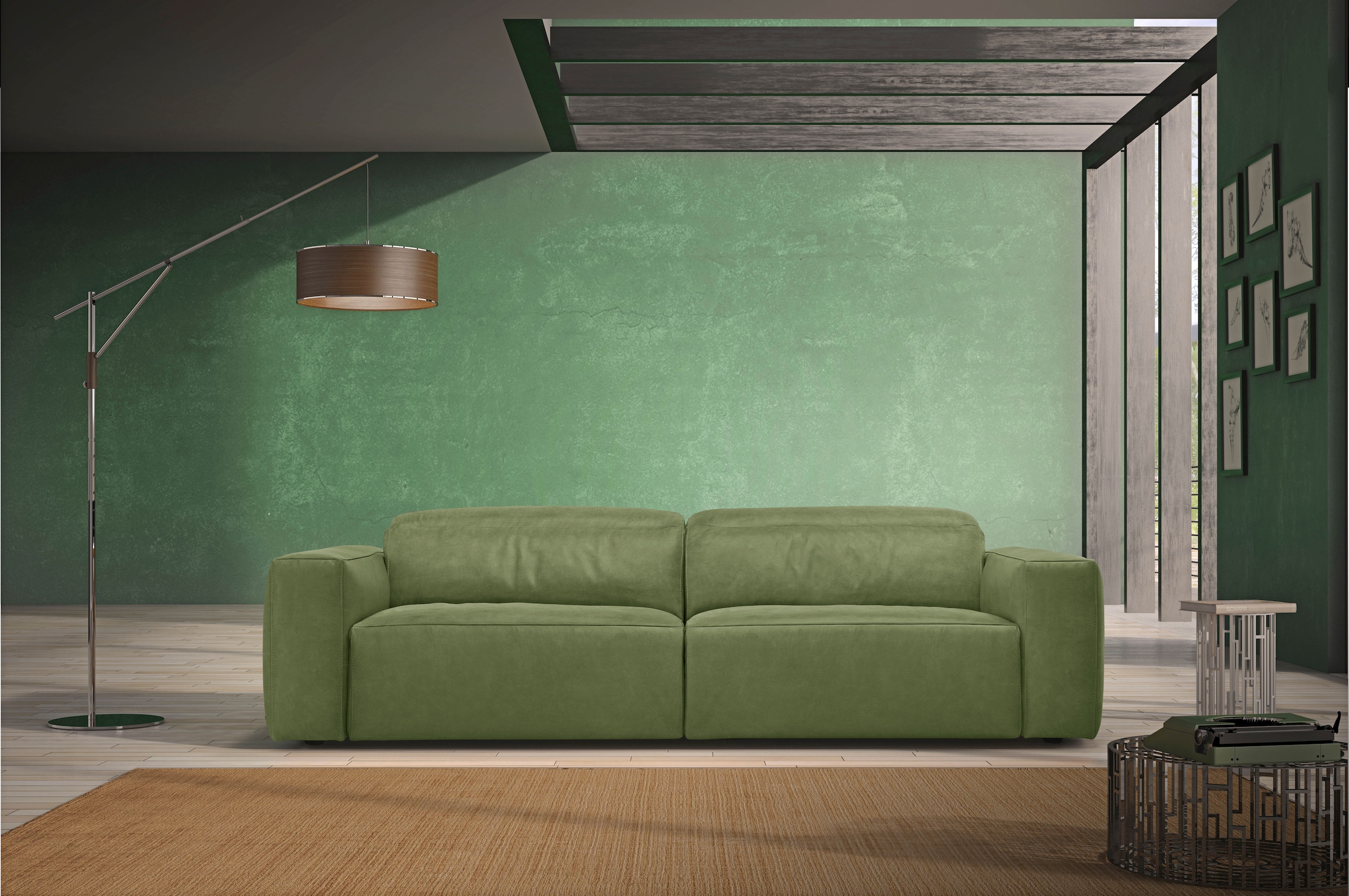 Image of Egoitaliano 2,5-Sitzer "Beverly, Designsofa mit erstklassigem Sitzkomfort und tollen Details" Breite 242 cm, verstellbare Kopfteile