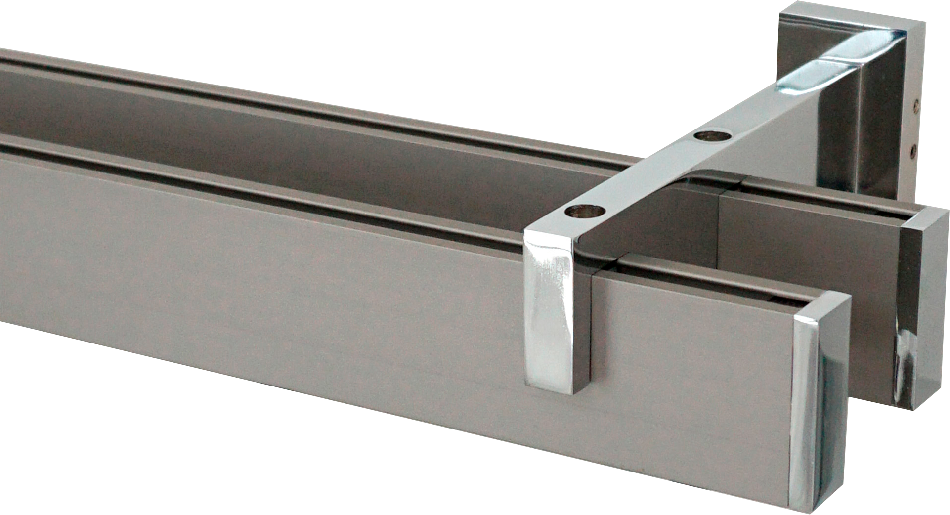 GARESA Innenlaufschiene »FLAT«, 2 läufig-läufig, Wunschmasslänge, Rechteckprofil, Wandmontage, perfekter Lauf, modern, verlängerbar
