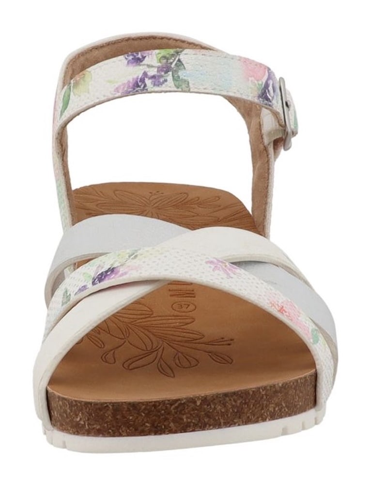Mustang Shoes Sandales »Magnolia«  sandale à brides, chaussure d'été avec imprimé tendance