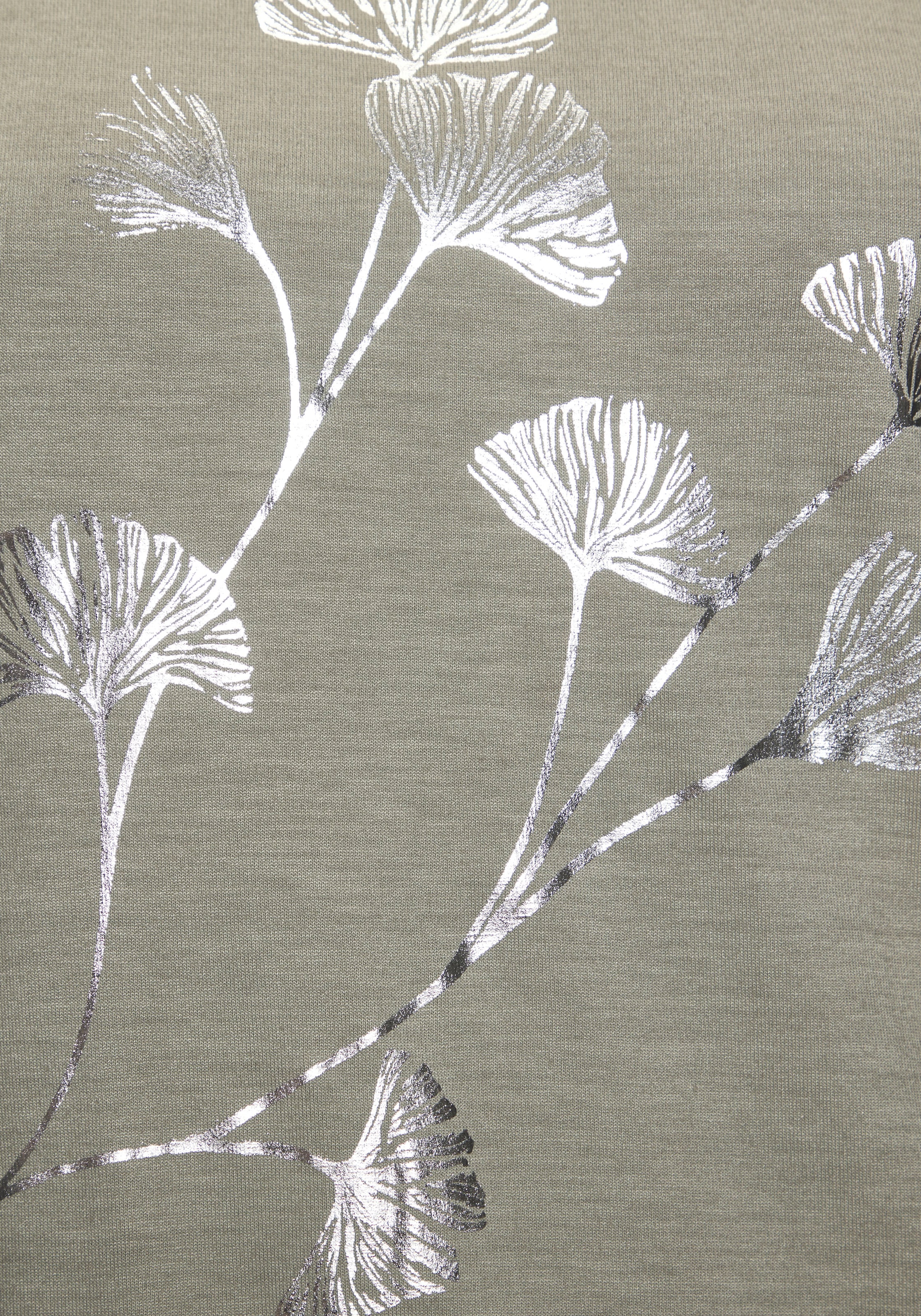 LASCANA Kurzarmshirt »mit schimmerndem Blumenprint«, aus elastischer Viskose-Qualität