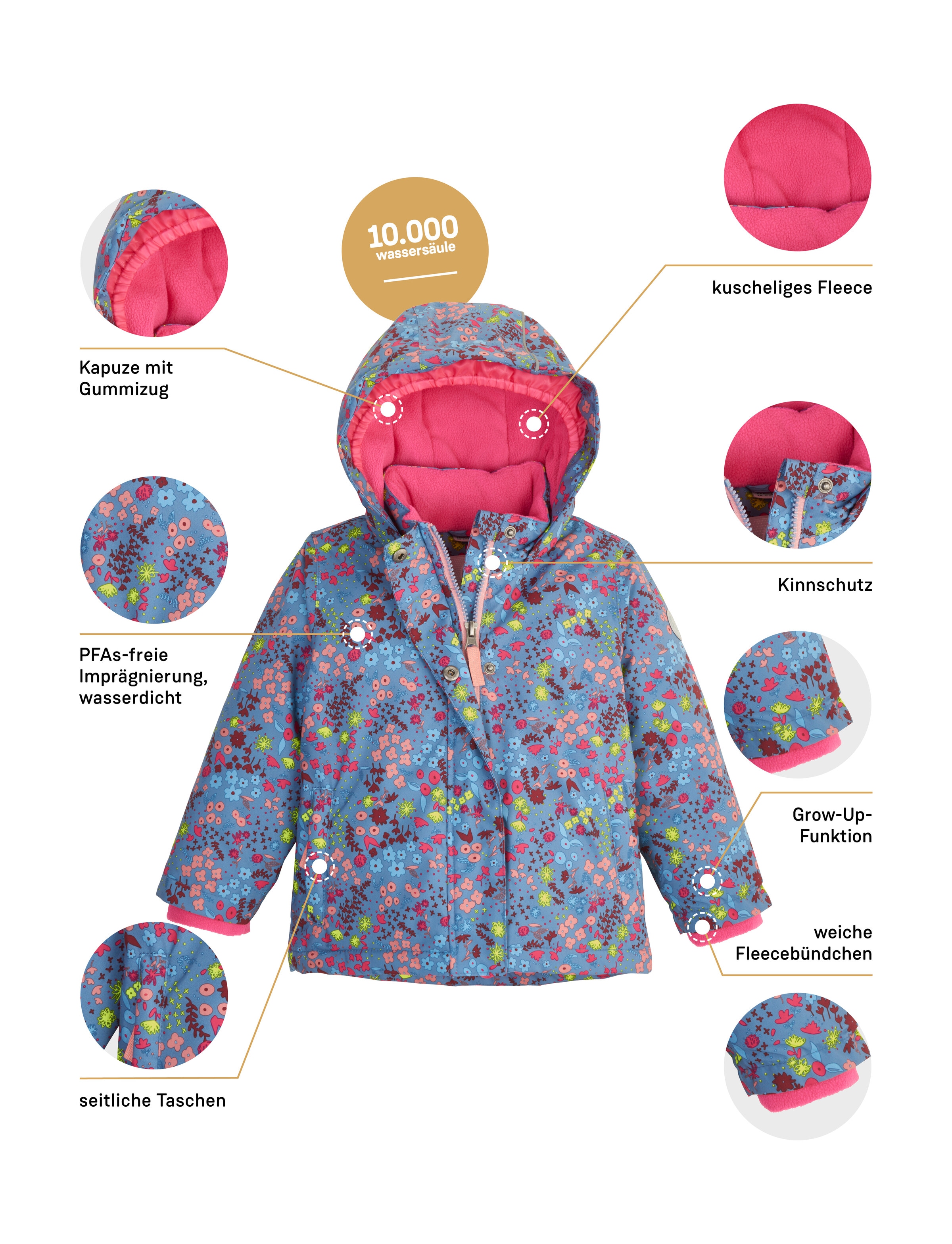 first instinct by killtec Veste fonctionnelle »FIOW 13 MNS JCKT« veste fonctionnelle imperméable avec manches rallongeables et polaire.