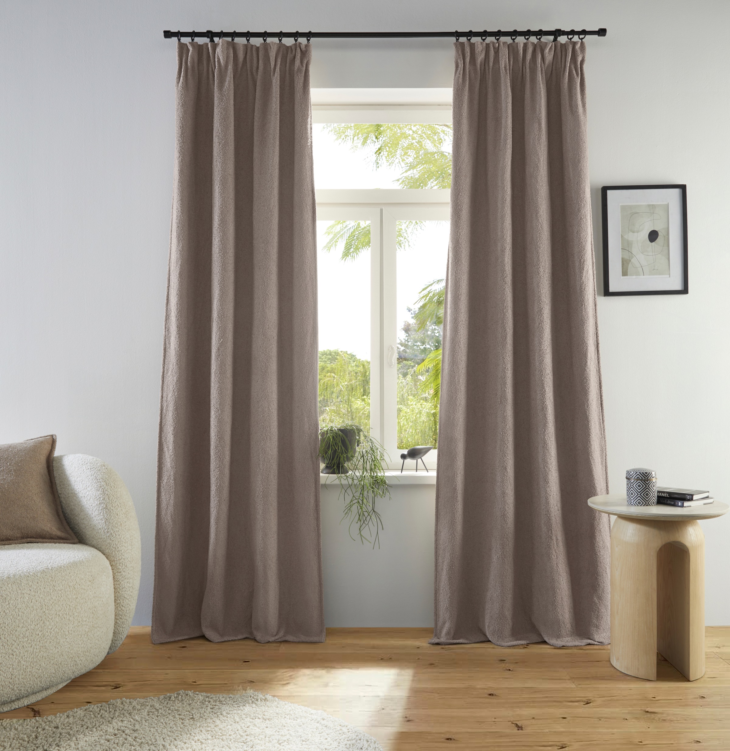 Image of homsy by Ana Johnson Verdunkelungsvorhang "Bouclea" 2 Stk. tlg. premium, verdunkelnd, hochwertig, modern, Wohn-/Schlafzimmer, Bouclé