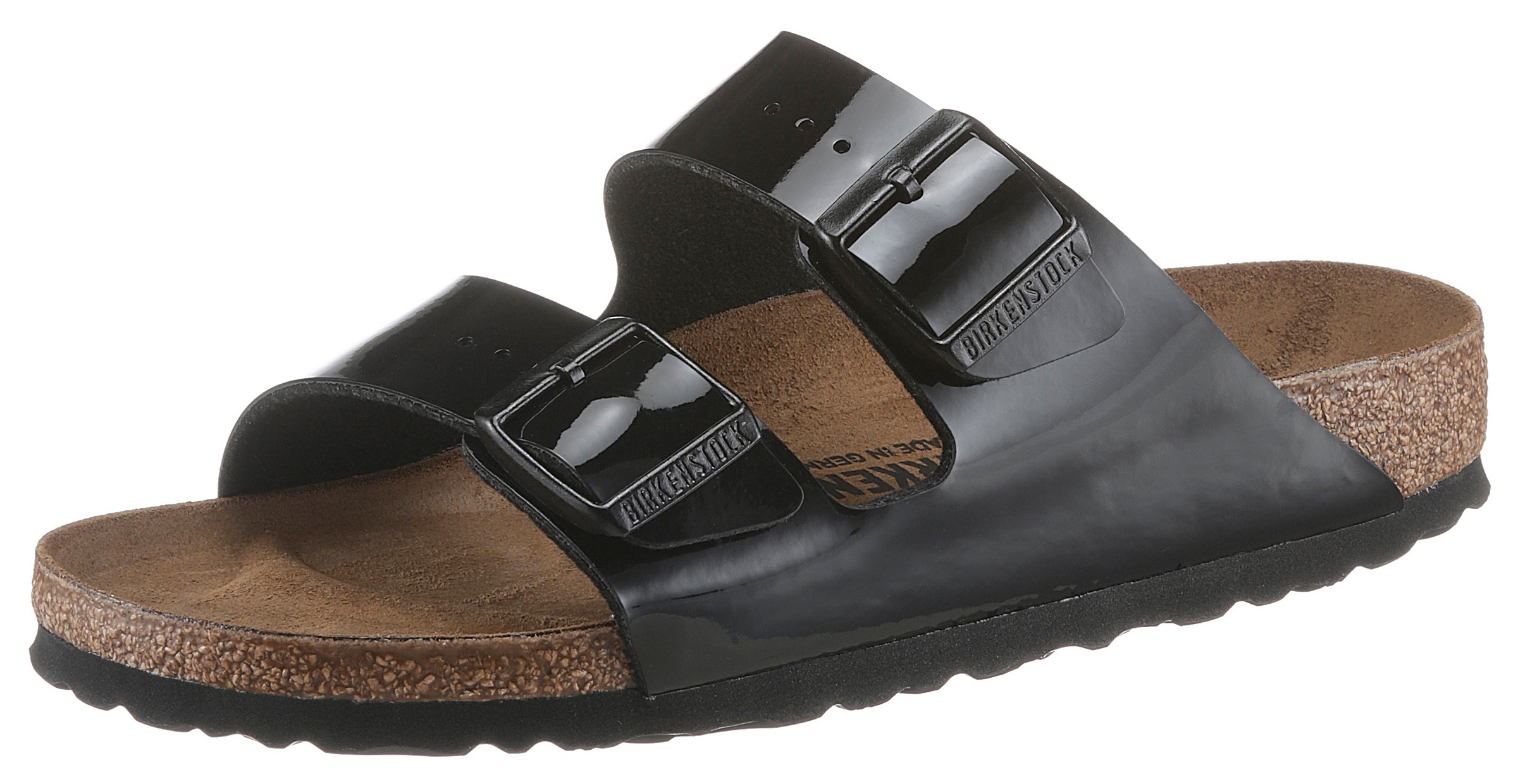 Image of Birkenstock Pantolette »ARIZONA Patent«, in glänzender Lack-Optik, Schuhweite: schmal bei Ackermann Versand Schweiz