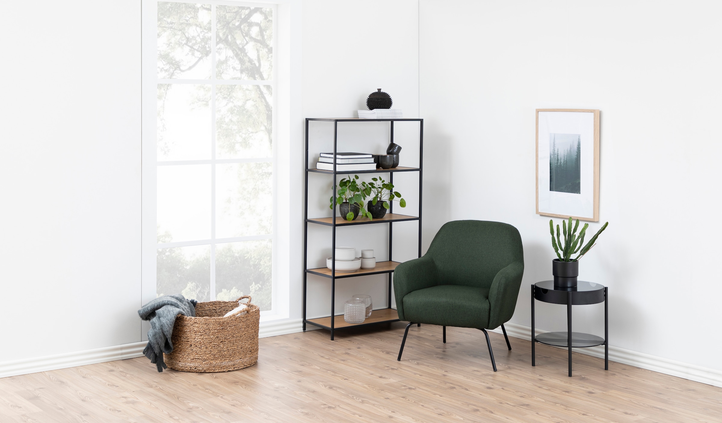 ACTONA GROUP Bücherregal Metallgestell im modernen Industrie-Look, 4 Einlegeböden, Höhe 150 cm