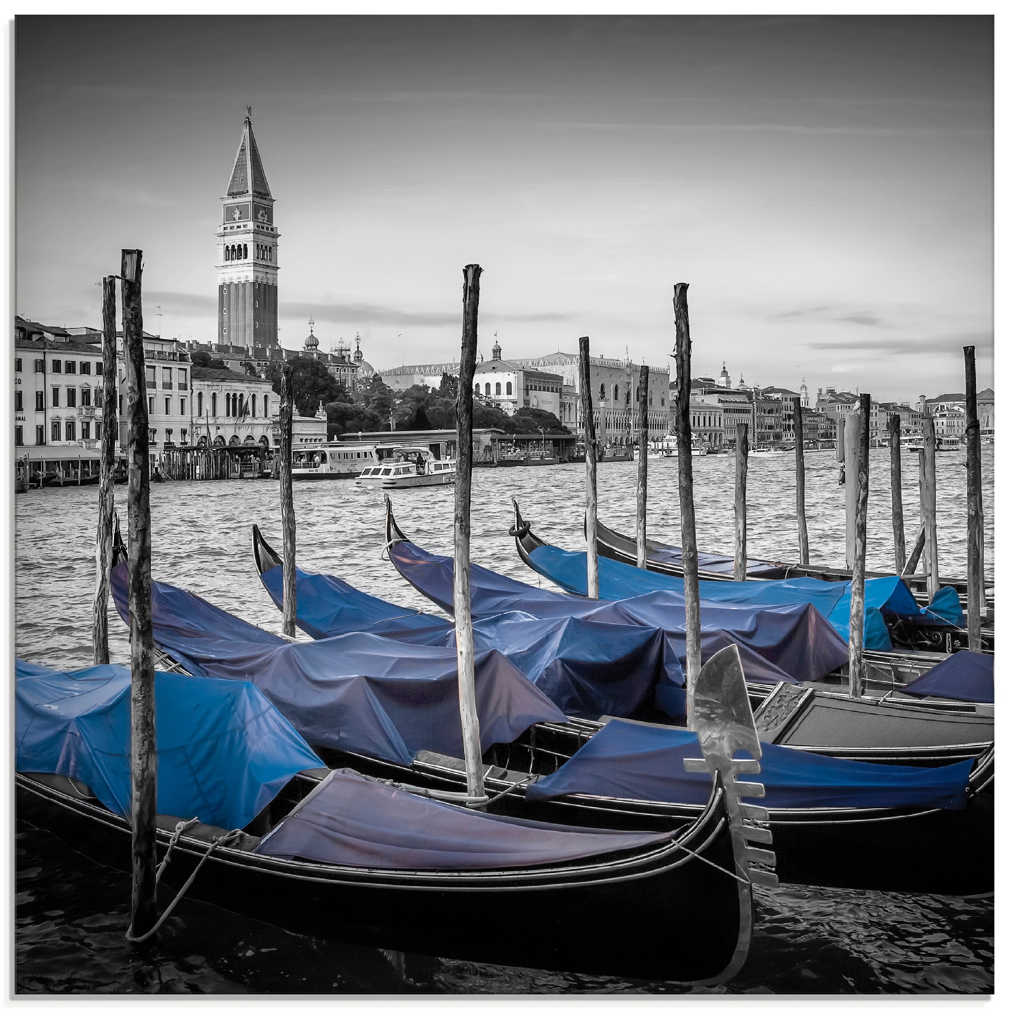Image of Artland Glasbild "Venedig Canal Grande & Markusturm I" Boote & Schiffe 1 Stk. tlg. in verschiedenen Grössen