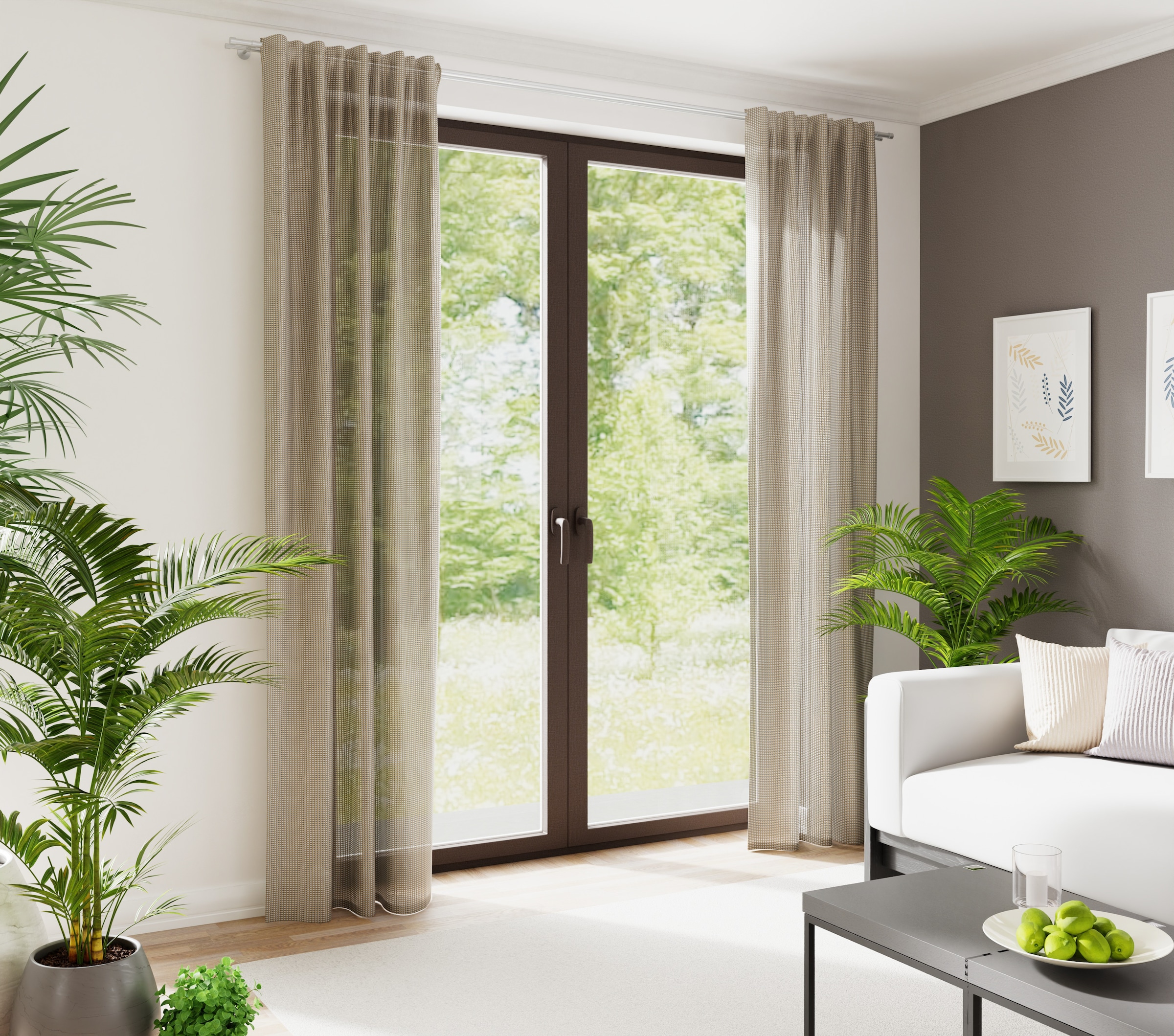 HOMING Gardine »Neta« verdeckte Schlaufen 1 Stk. tlg. Netzstuktur, Wohnzimmer, Küche, Schlafzimmer