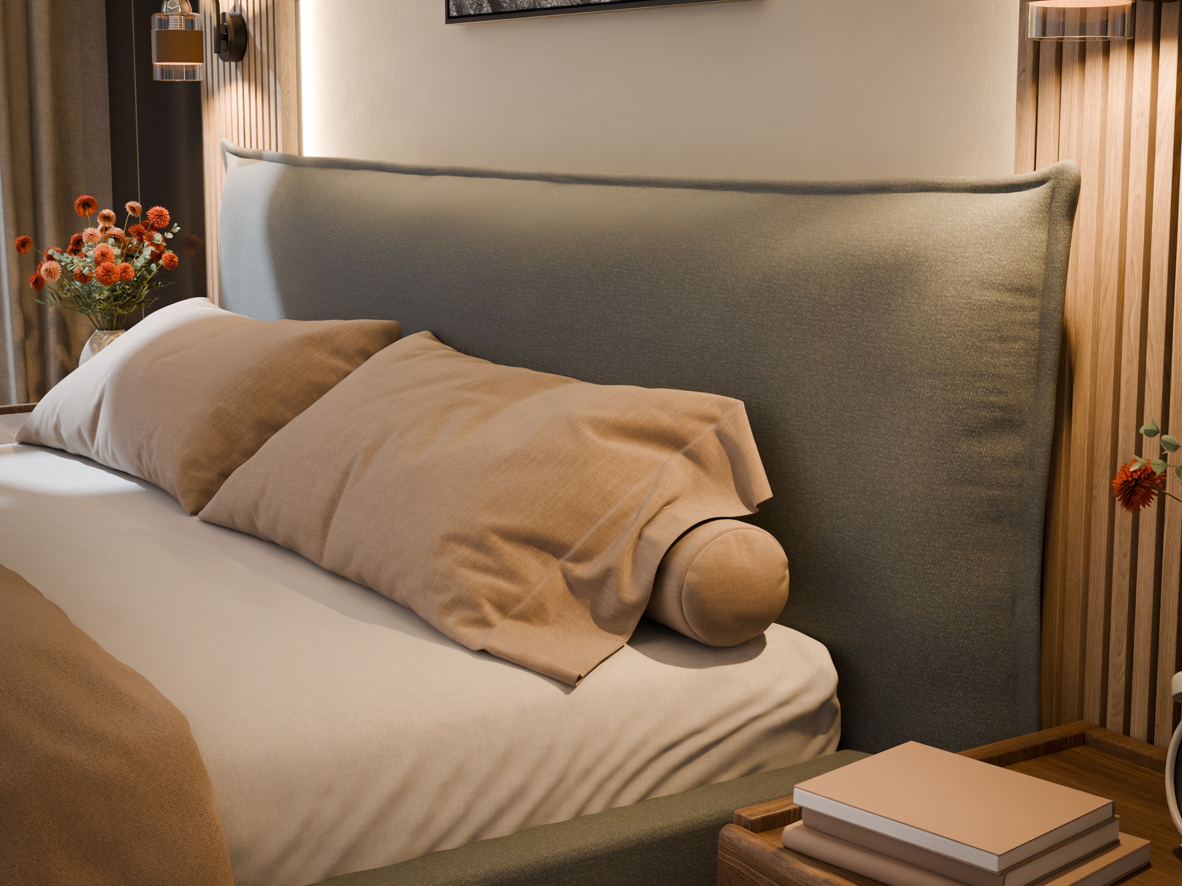 FORTE Lit rembourré »Helsingborg« incl. sommier à lattes, disponible en plusieurs couleurs