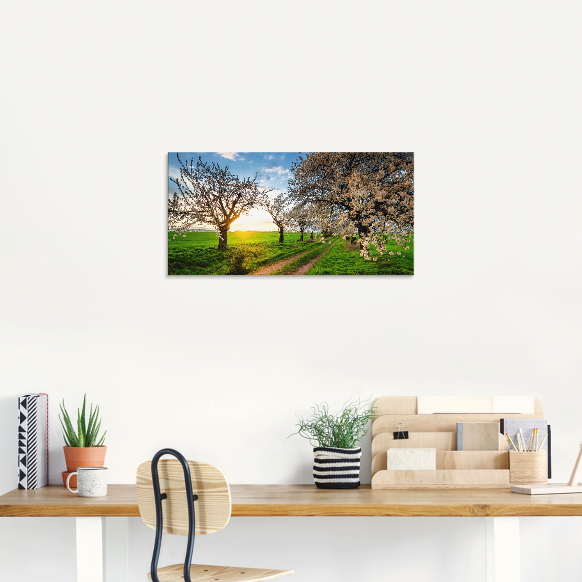 Artland Glasbild »Kirschallee« Felder 1 Stk. tlg. in verschiedenen Grössen