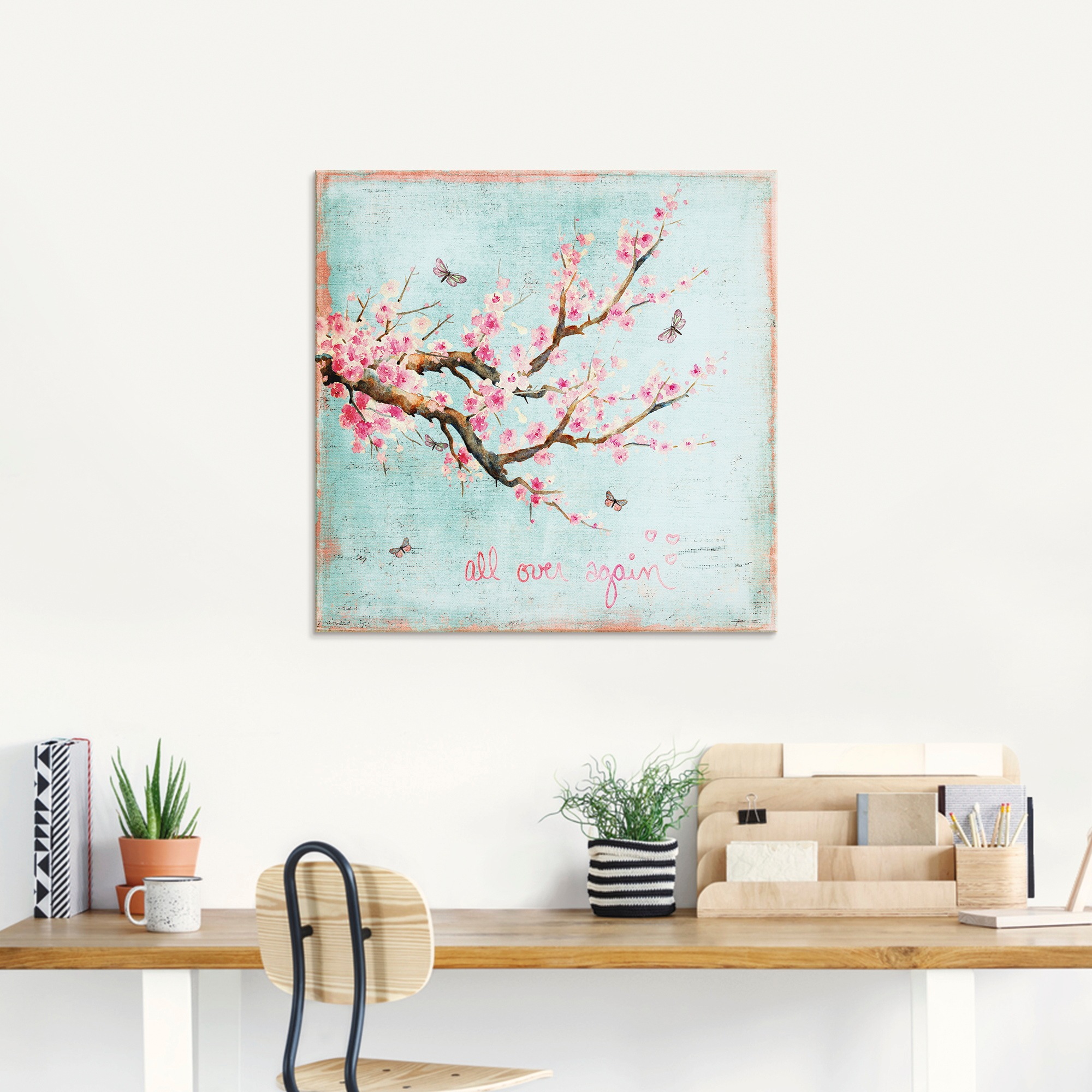 Artland Glasbild »Er ist wieder da«, Blumen, (1 St.), in verschiedenen Grössen