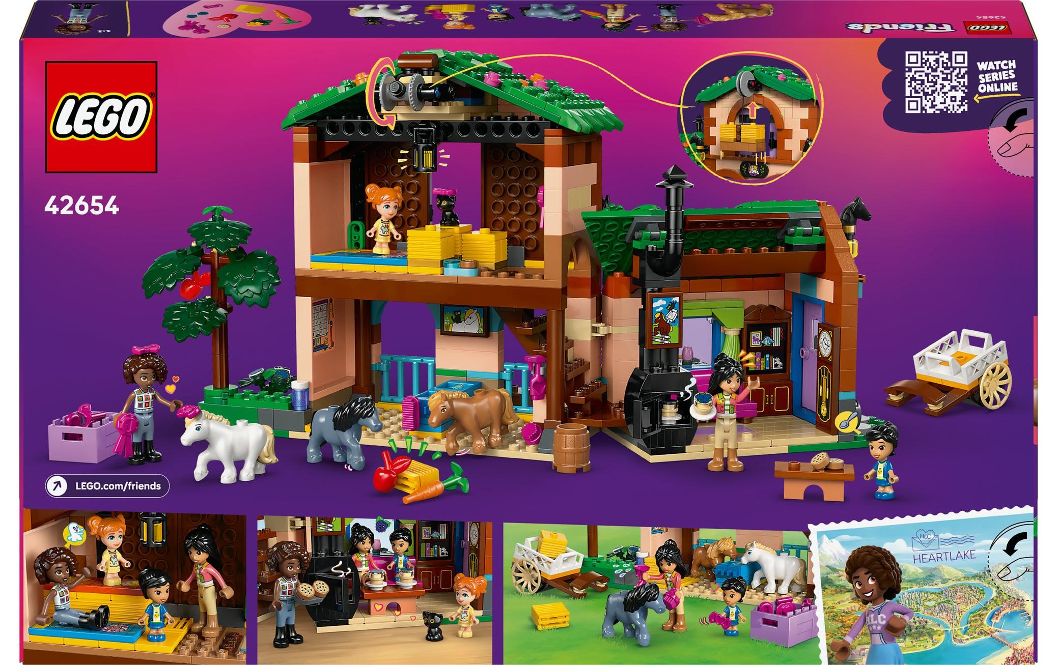 LEGO® Spielbausteine »Friends Ponyhof & Stall 42654«, (727 St.)