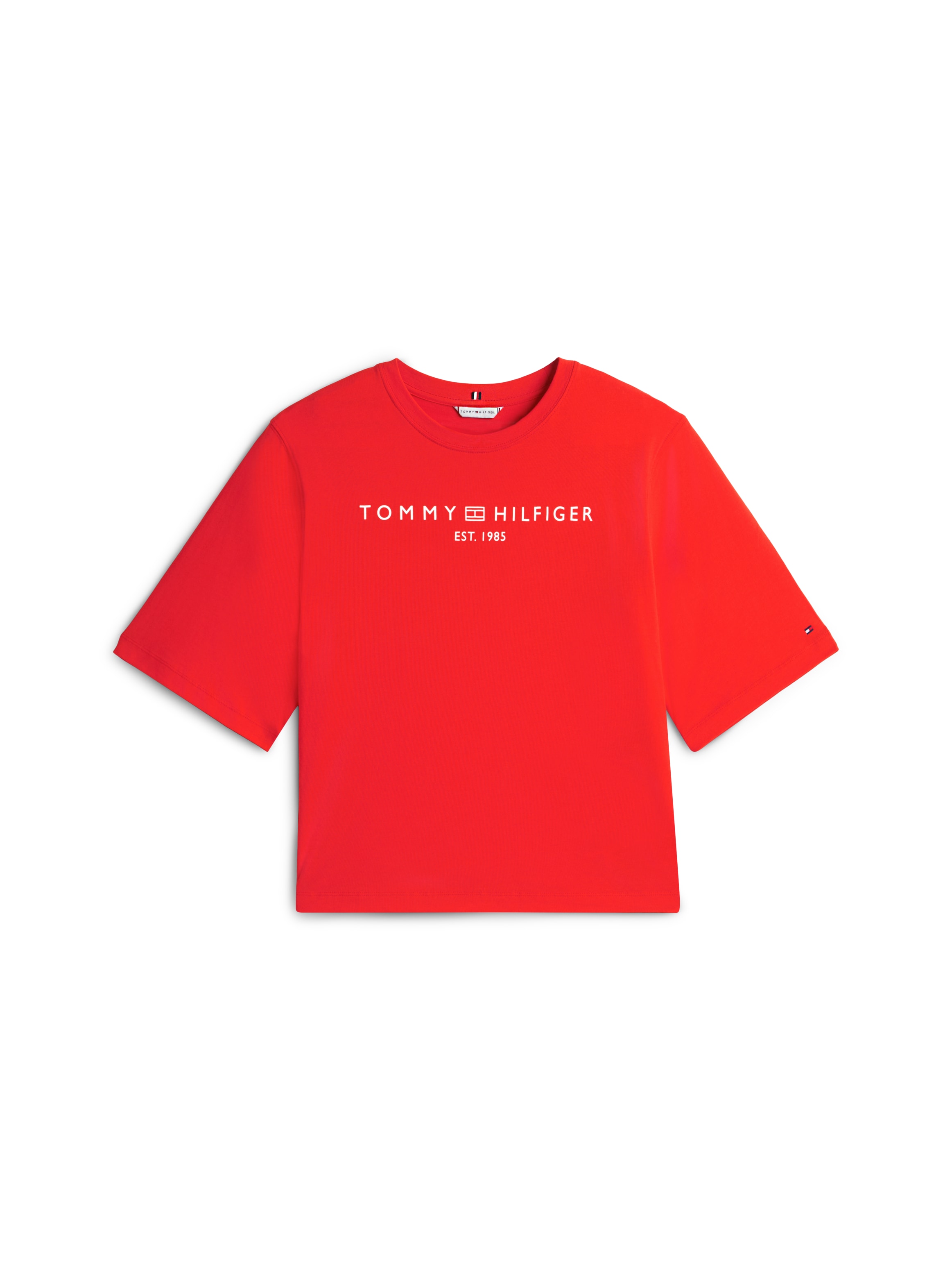 Tommy Hilfiger Curve T-Shirt »CRV CORP LOGO TRAPEZE C-NK TEE« in grossen Grössen