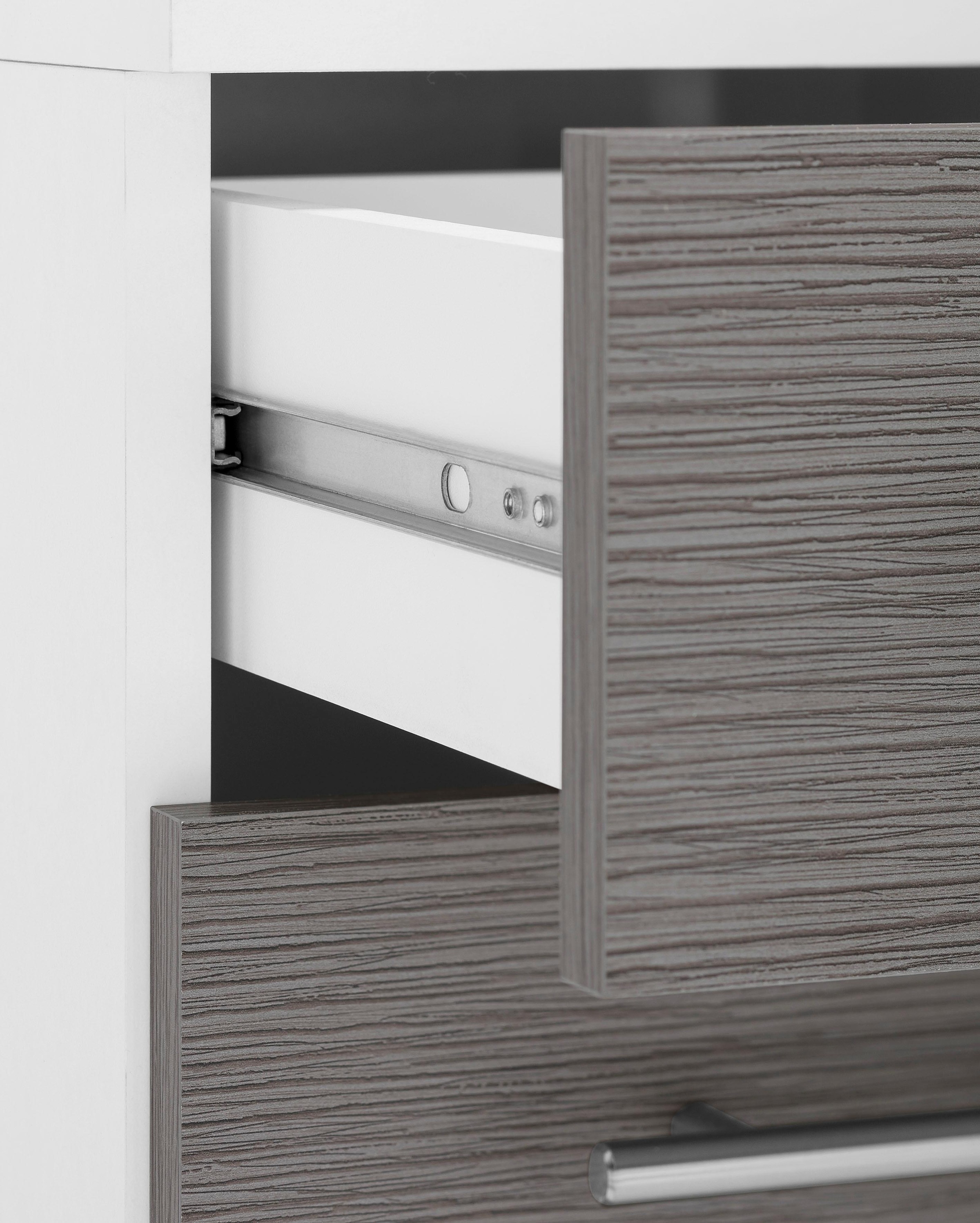 welltime Seitenschrank »Emmi, Breite 30 cm«, Wechselbarer Türanschlag, Metallbeschläge