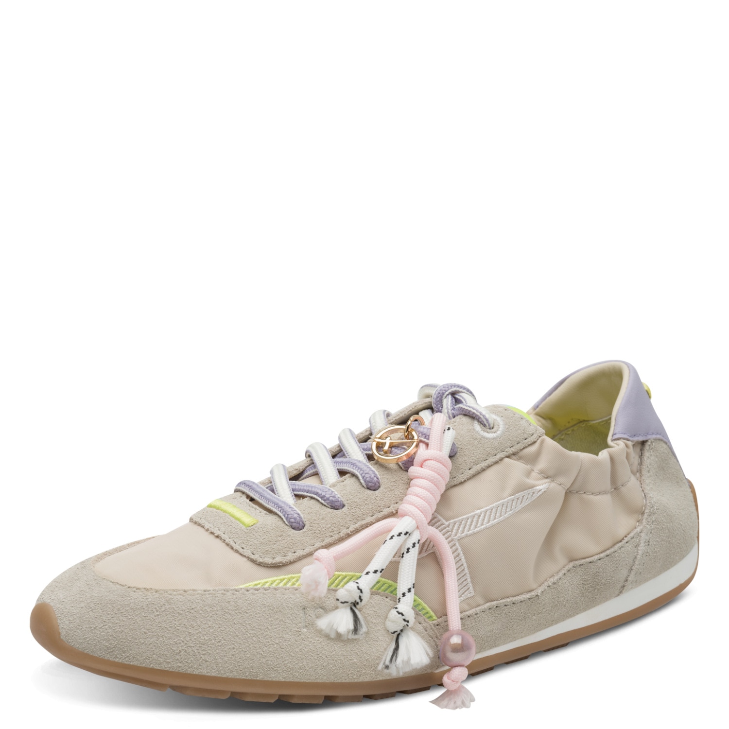 Image of Tamaris Sneaker Freizeitschuh, Halbschuh, Schnürer mit Zierperle und Anhänger